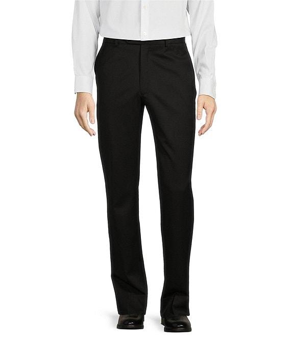 Hart Schaffner Marx New York Modern Fit Pre-Tailored Flat Front Super Stretch Solid Dress Pants Product Image