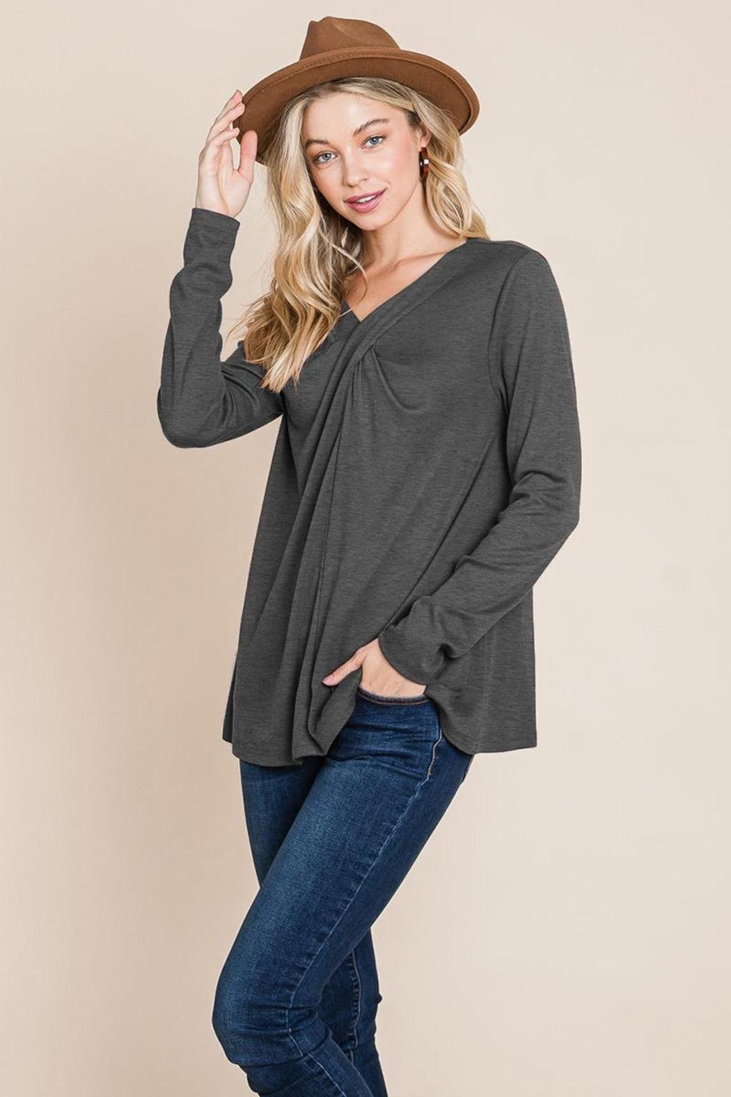Fold Knotted Twist Sweatshirts Product Image