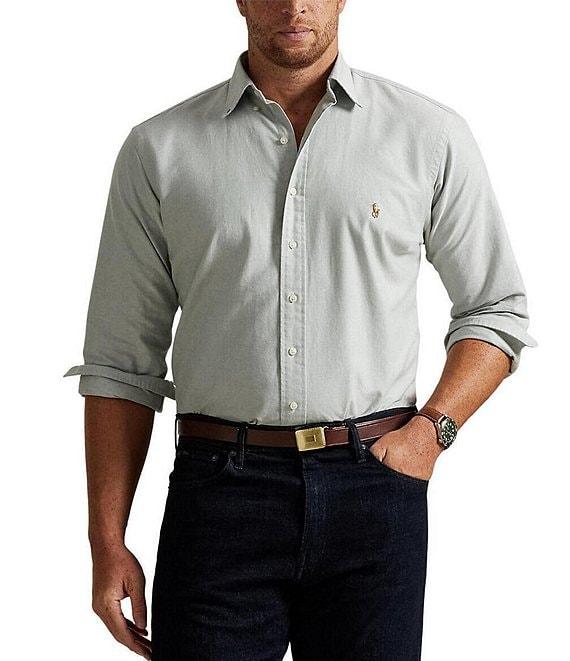 Polo Ralph Lauren Big & Tall Solid Oxford Long Sleeve Woven Shirt Product Image