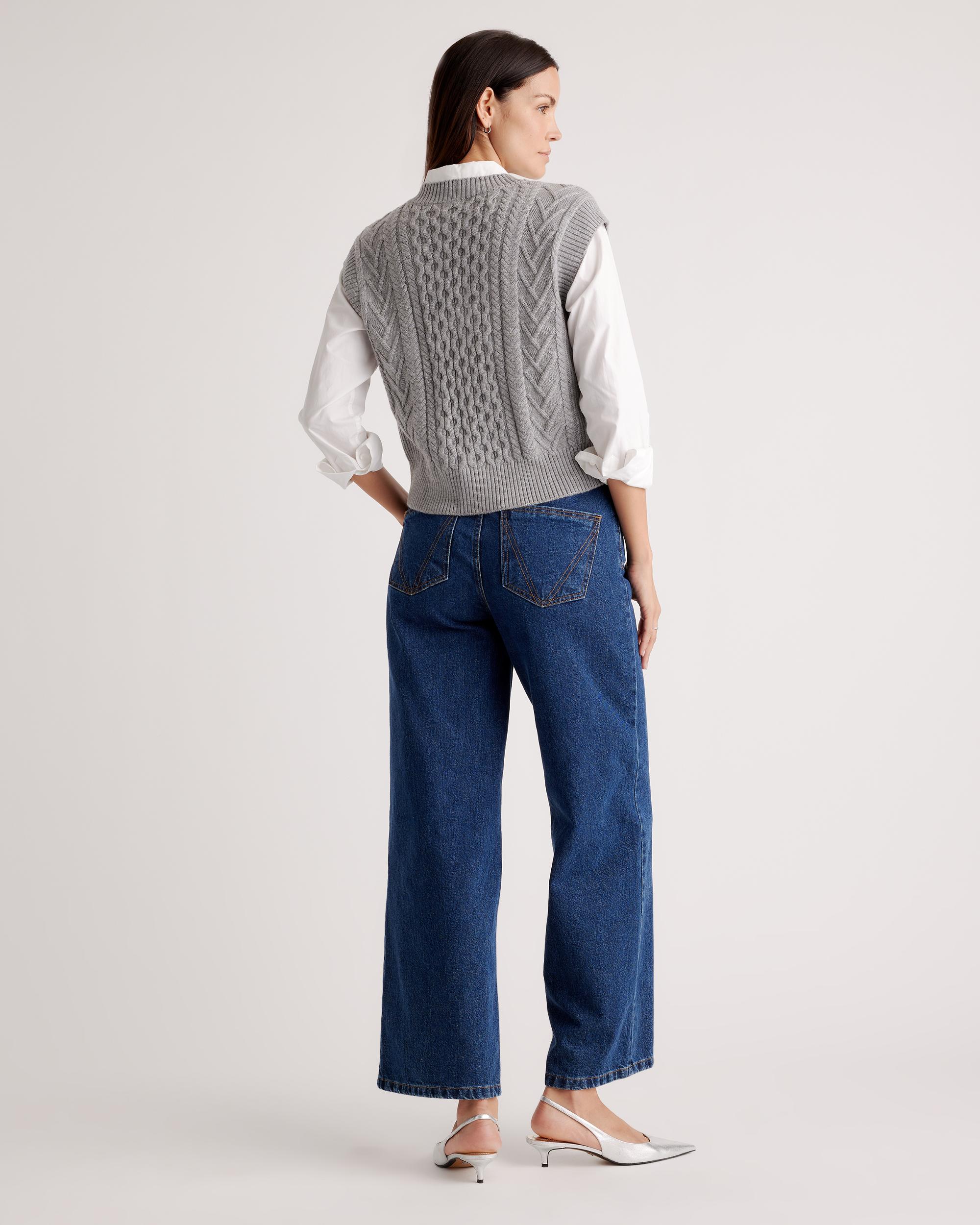 Quince | Women's Australian Merino Wool Cable Sweater Vest Size XL Product Image