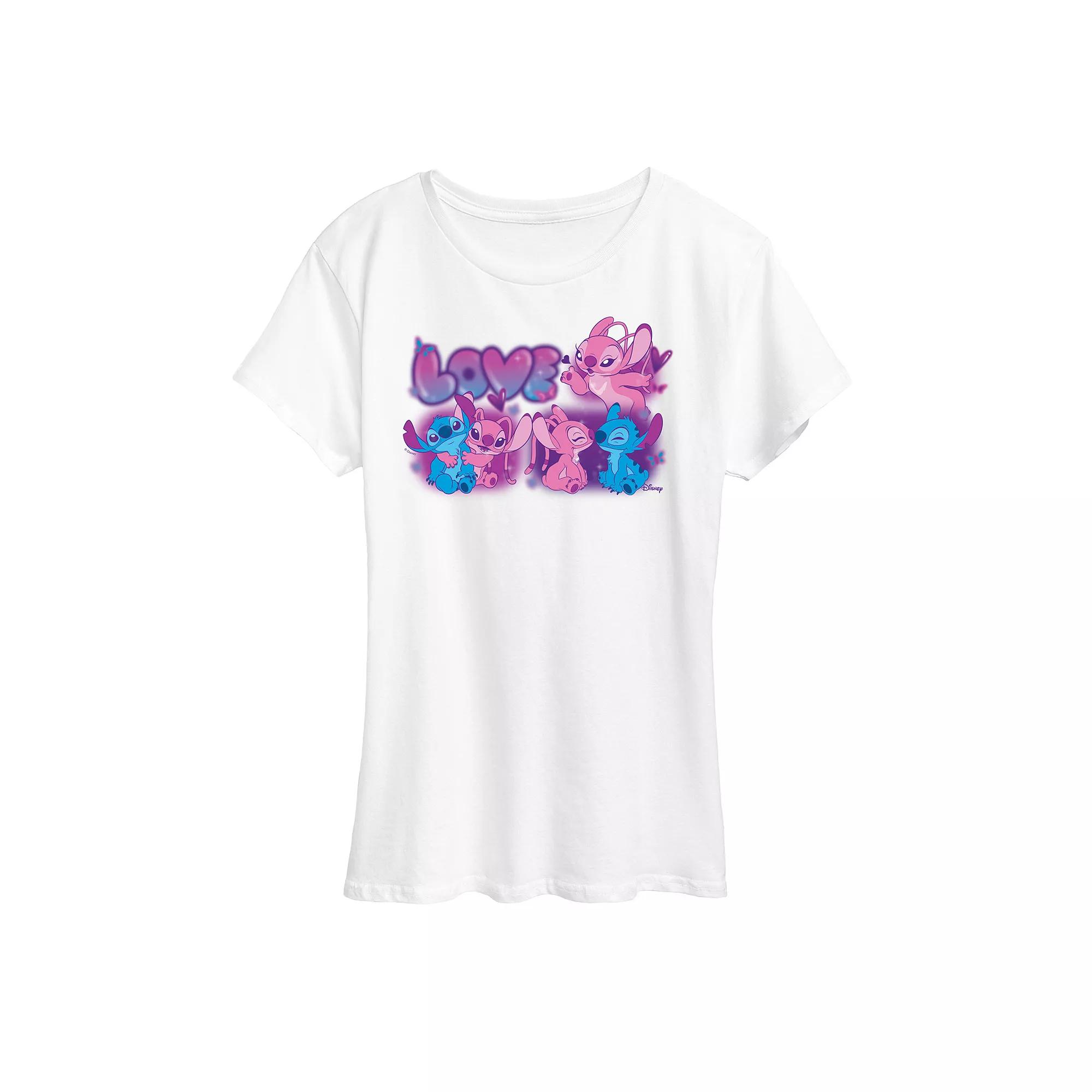 Disney's Lilo & Stitch Women's Love Grid Graphic Tee,  Product Image