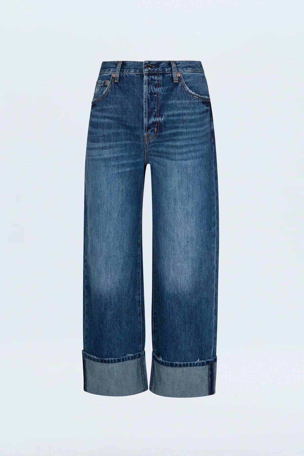 Pistola Ryder High Rise Cuffed Straight Jeans Product Image