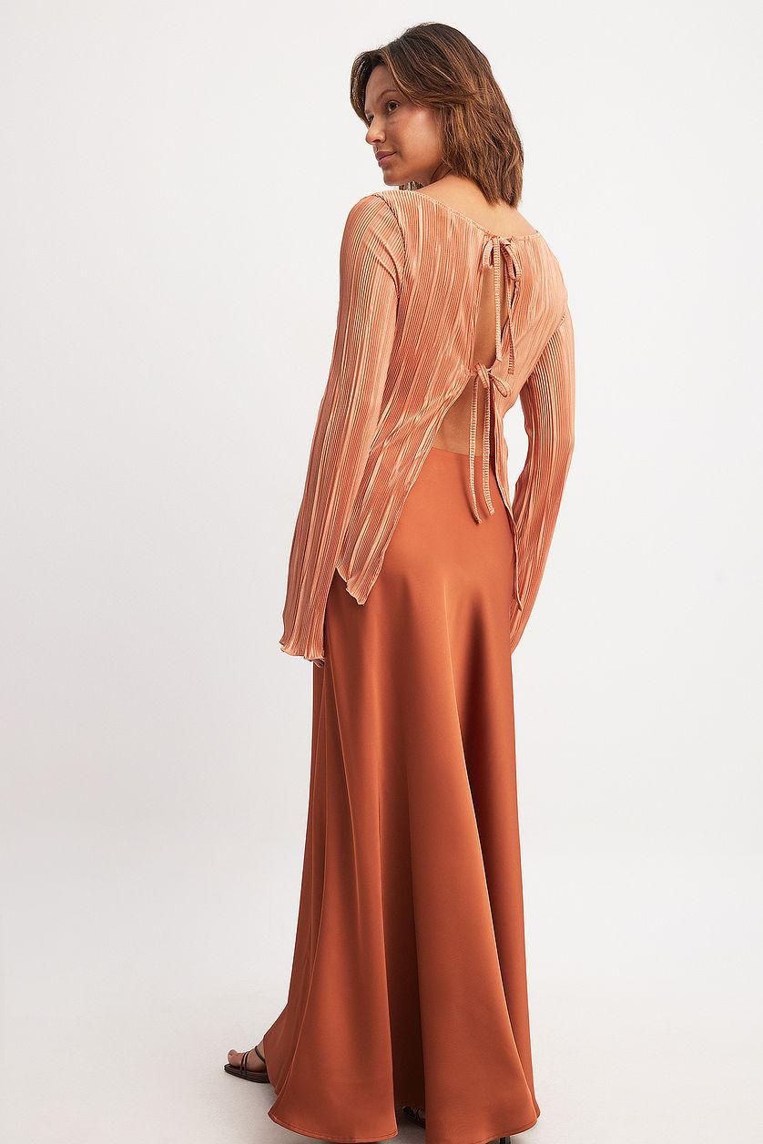 Back Tie Strap Long Sleeve Top Product Image