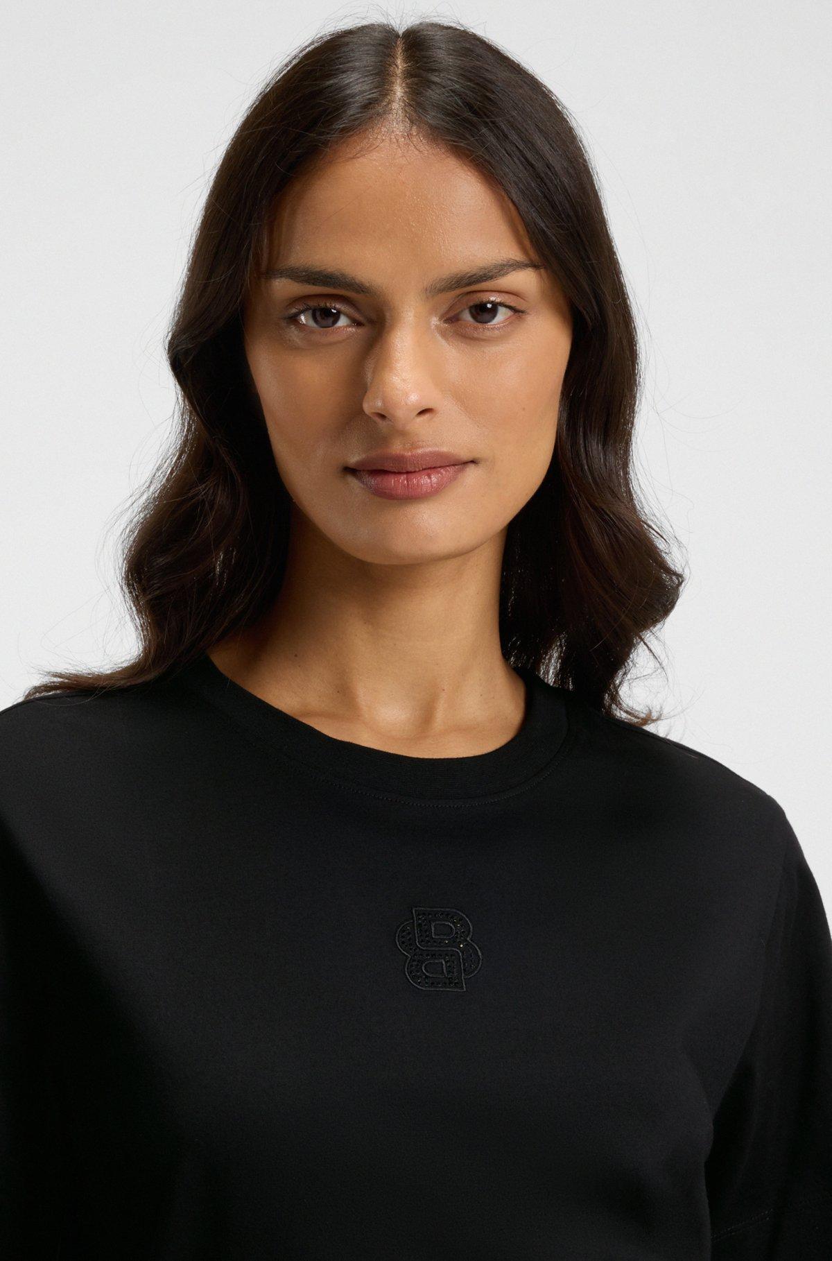 Mercerized-cotton T-shirt with Double B monogram Product Image