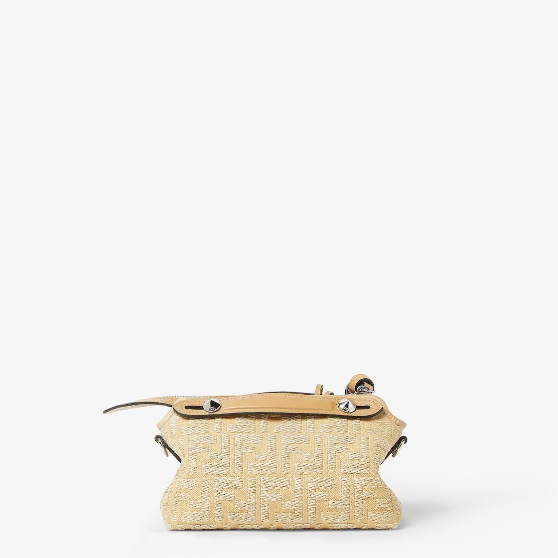 By The Way Soft MiniJacquard fabric mini-bag with raffia FF Product Image