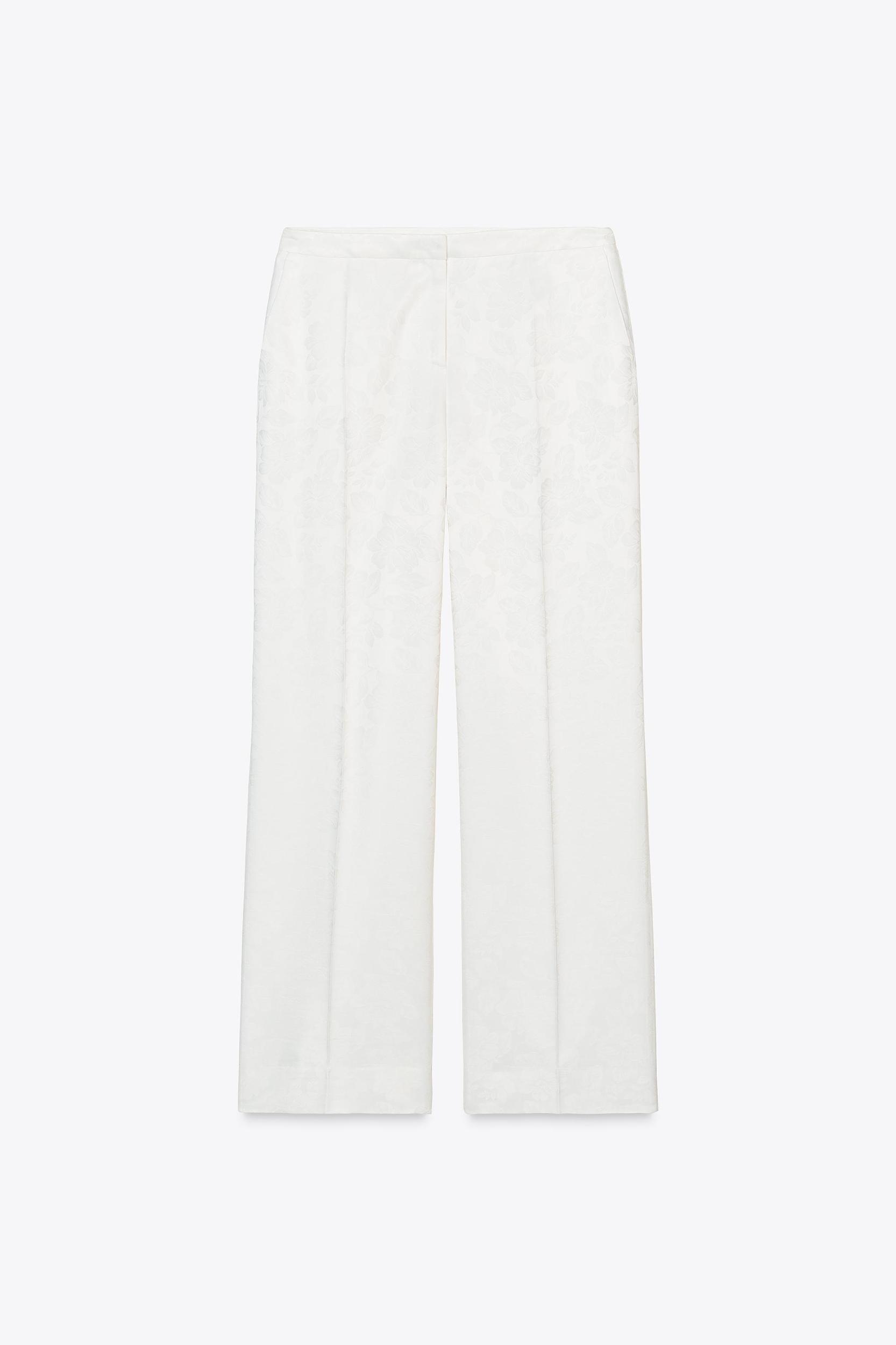 WIDE-LEG JACQUARD PANTS Product Image