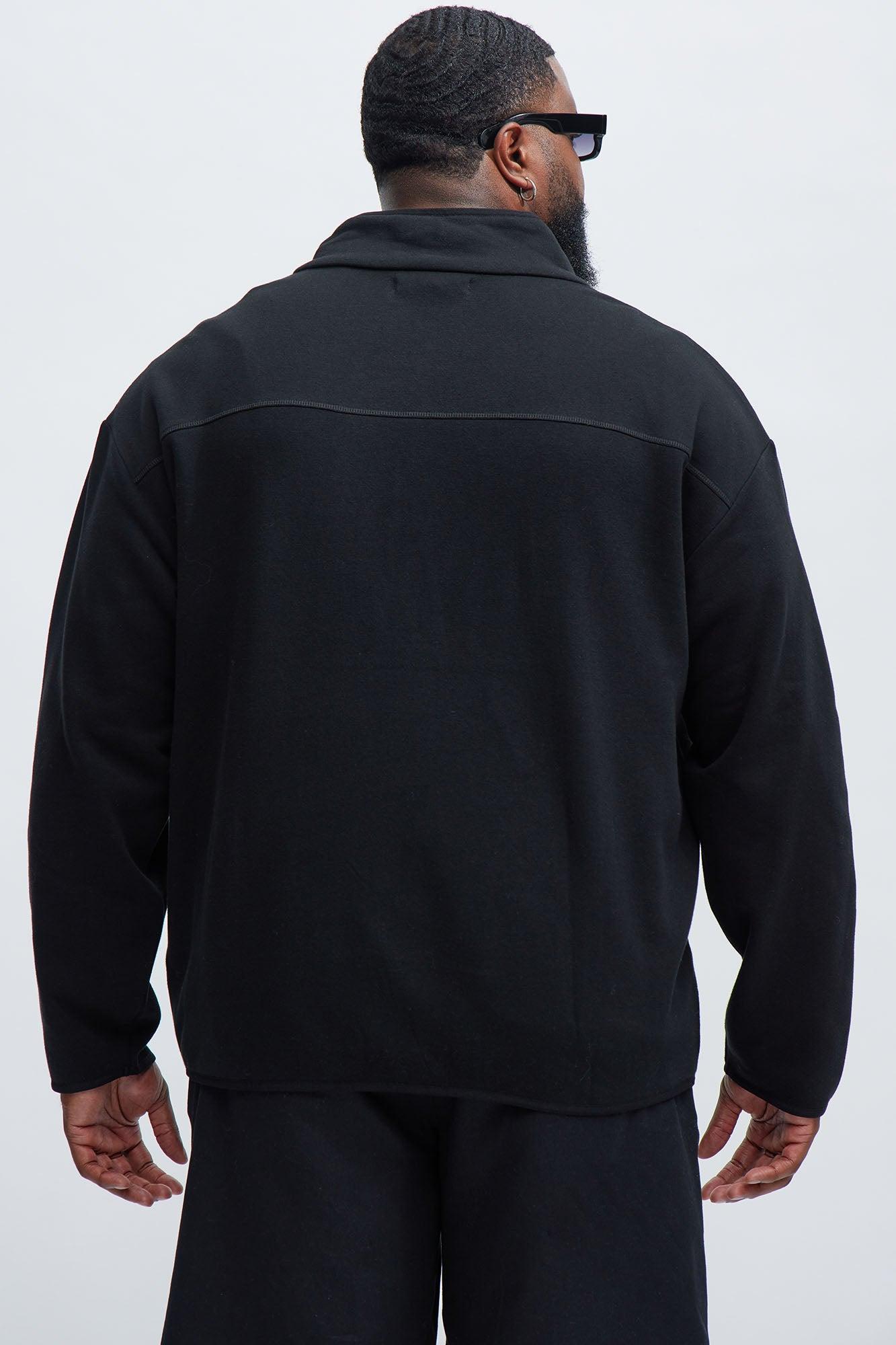 Mona Quarter Zip Sweatshirt - Black Product Image