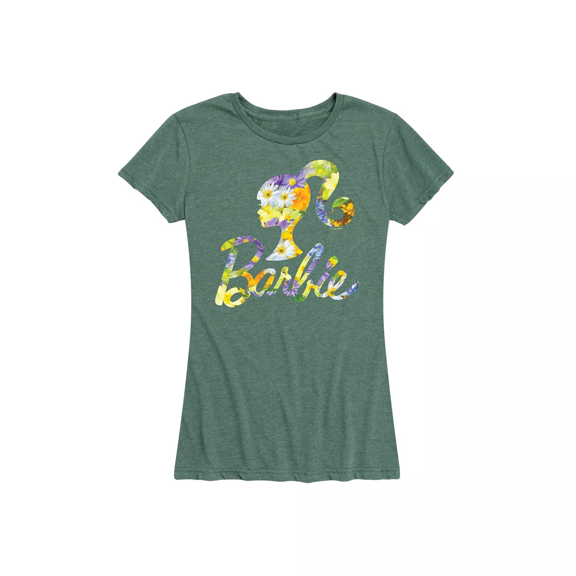 Women's Barbie® Logo Shamrock Pattern Graphic Tee,  Product Image