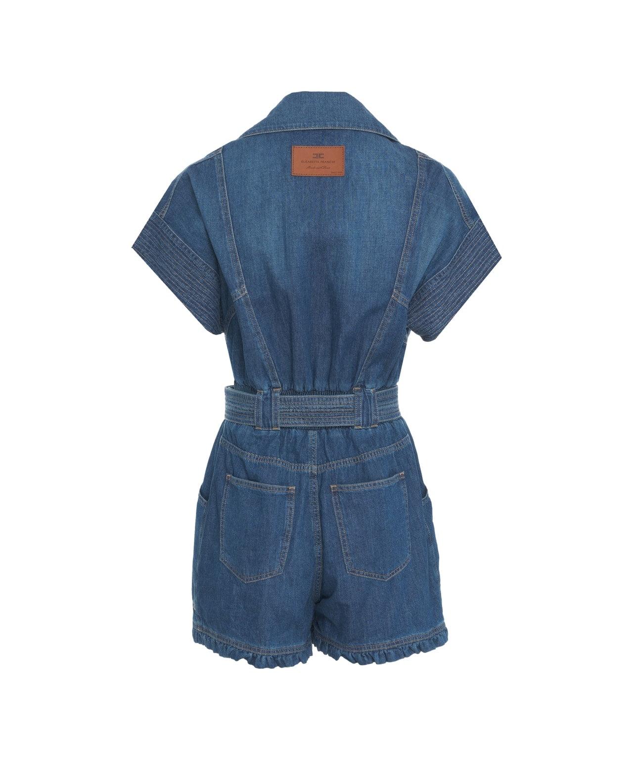 Short jumpsuit in denim Product Image