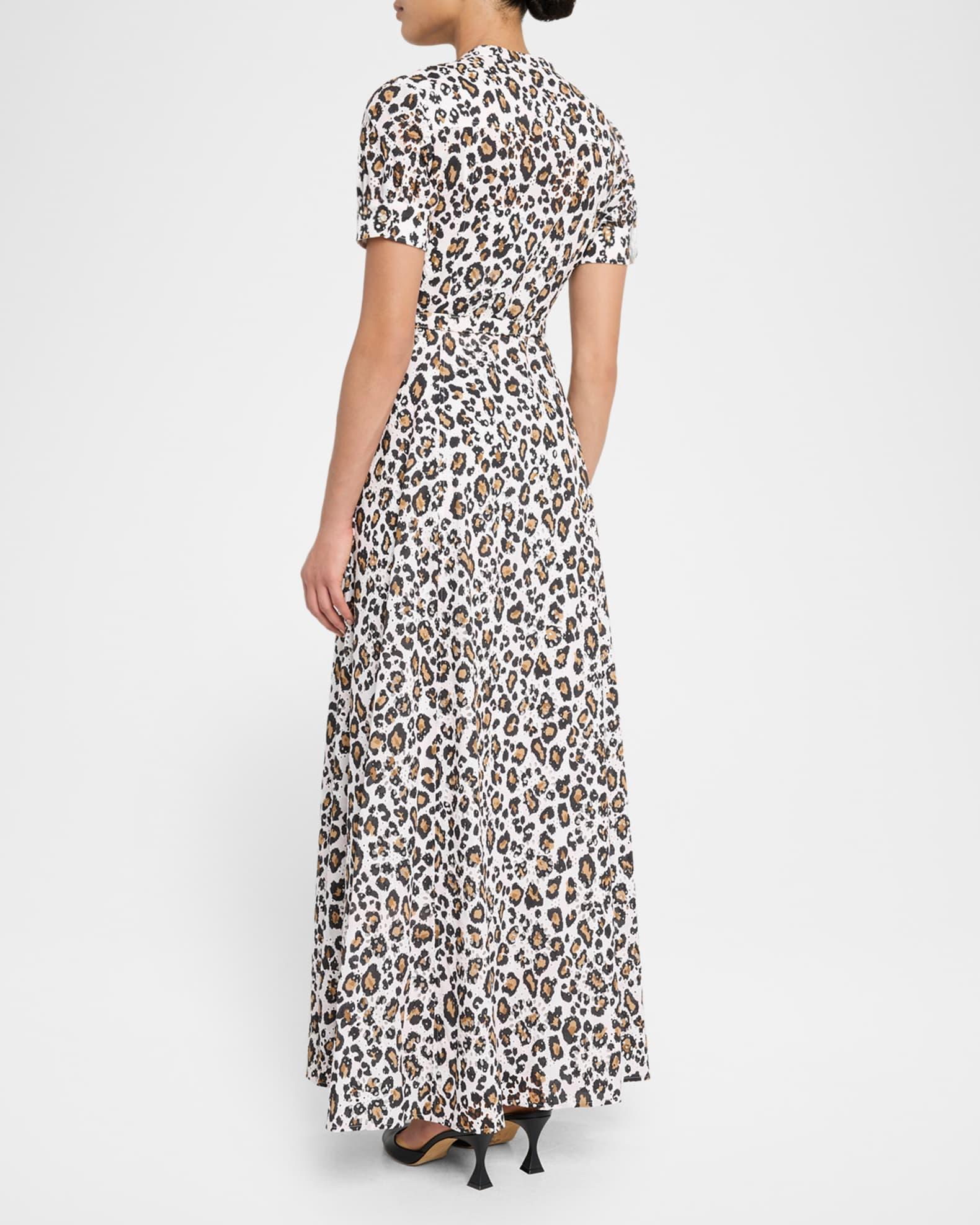 Leopard-Print Eyelet Maxi Dress Product Image