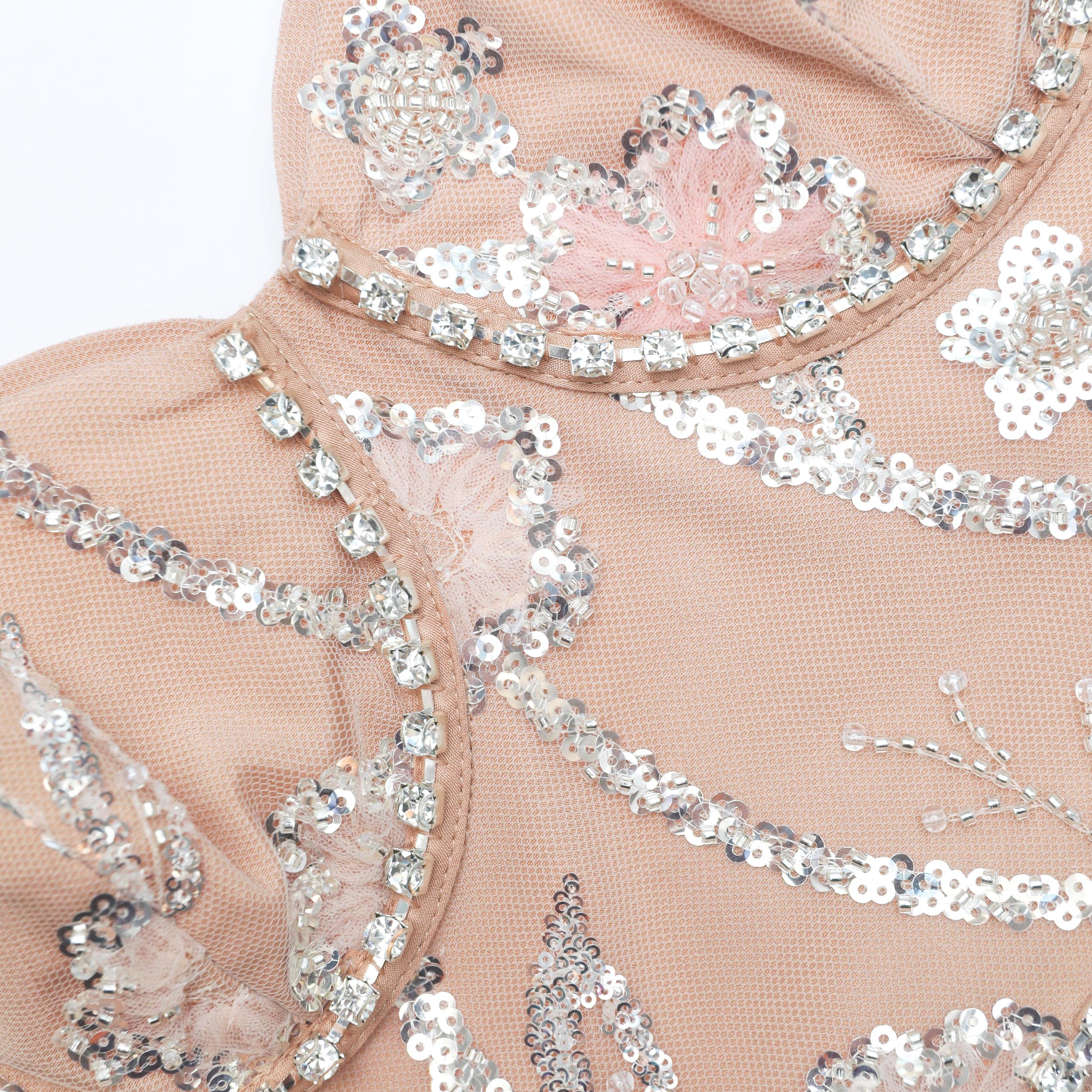 Flower Sequin Tier Maxi Dress Product Image