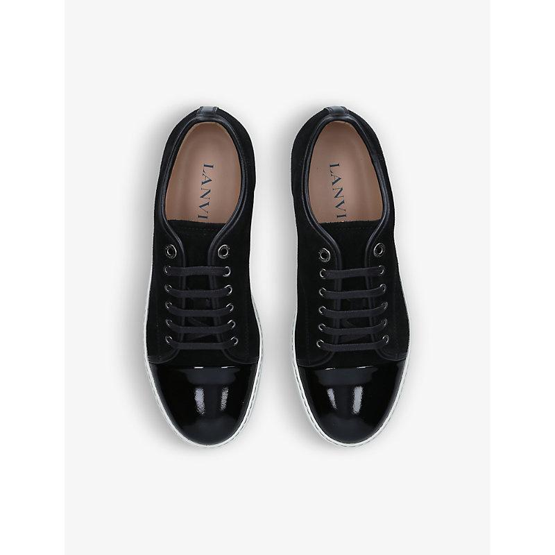 Black DBB1 Suede & Patent Leather Sneakers Product Image