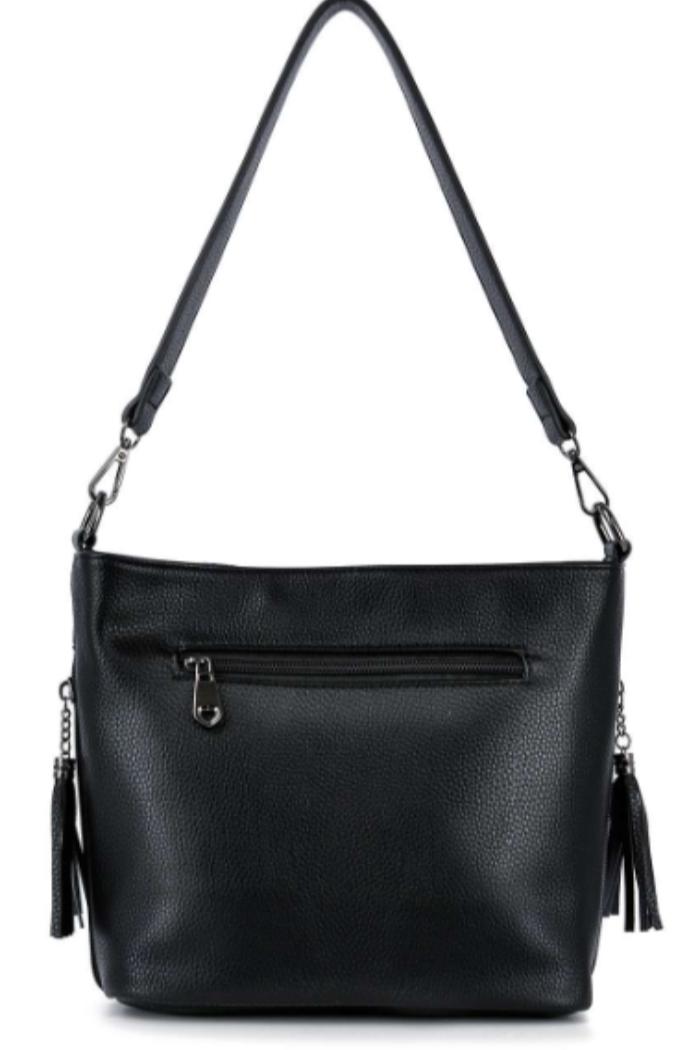 Dazzling Animal Print Rhinestone Hobo Handbag Product Image