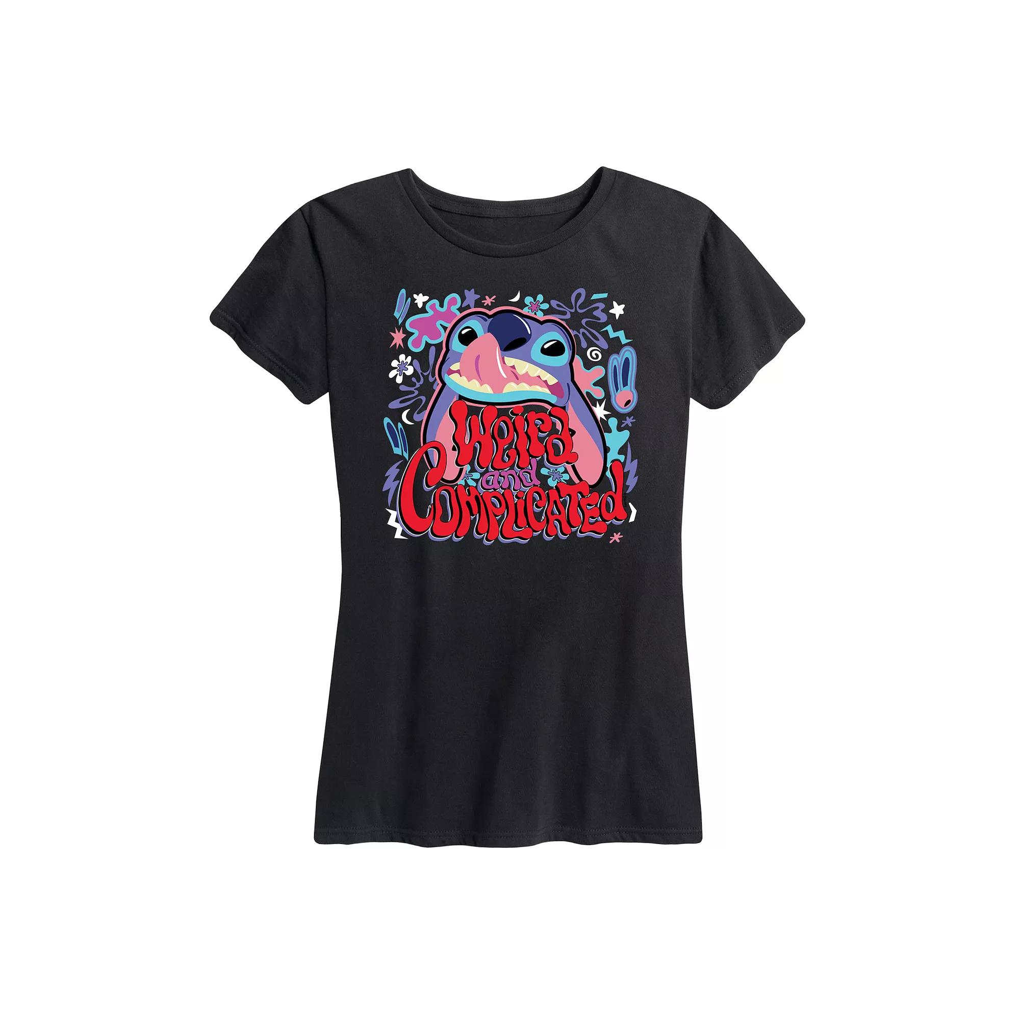 Disney's Lilo & Stitch Women's Weird Graphic Tee,  Product Image