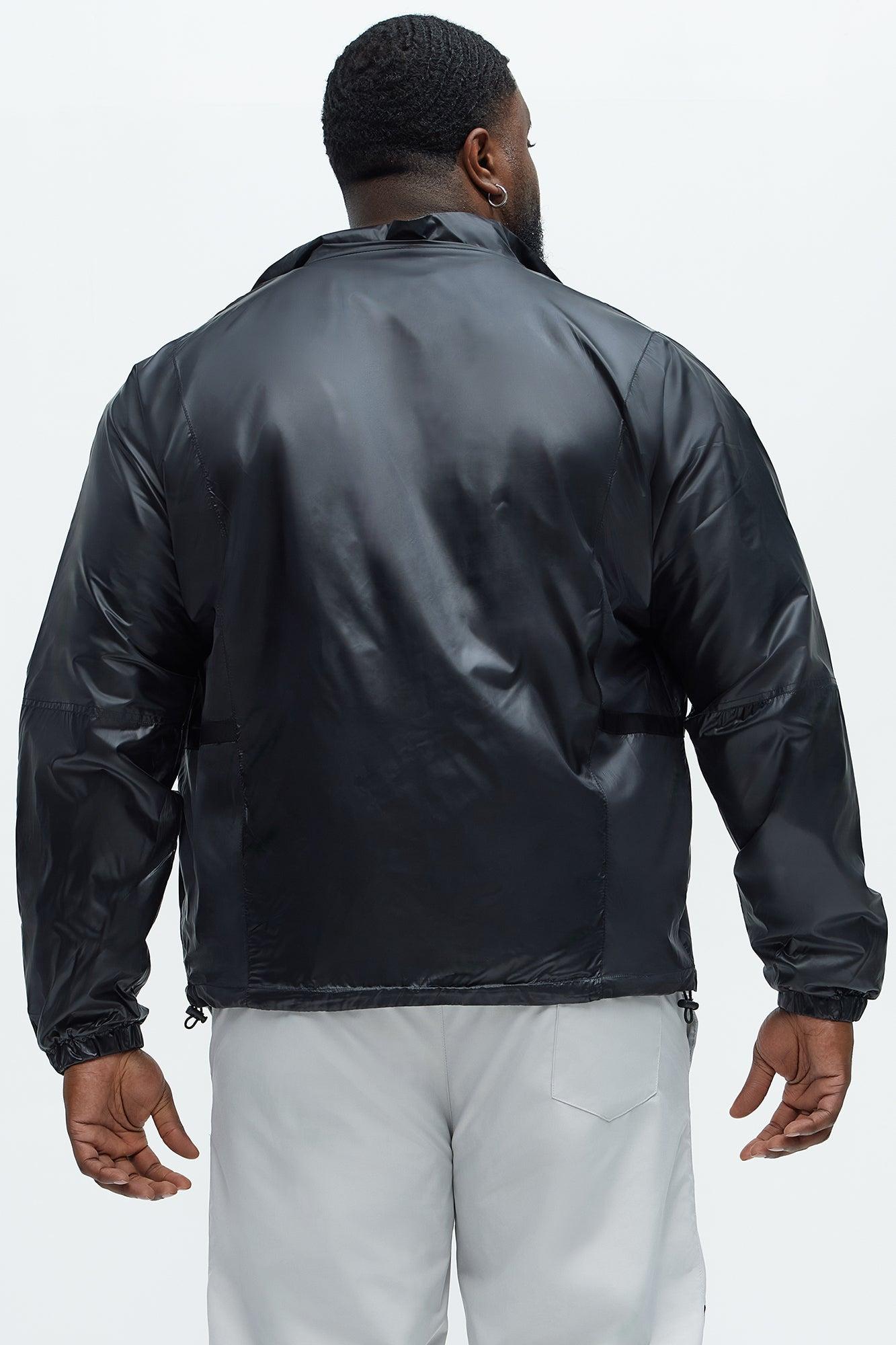 Winston Zip-Up Nylon Jacket - Black Product Image