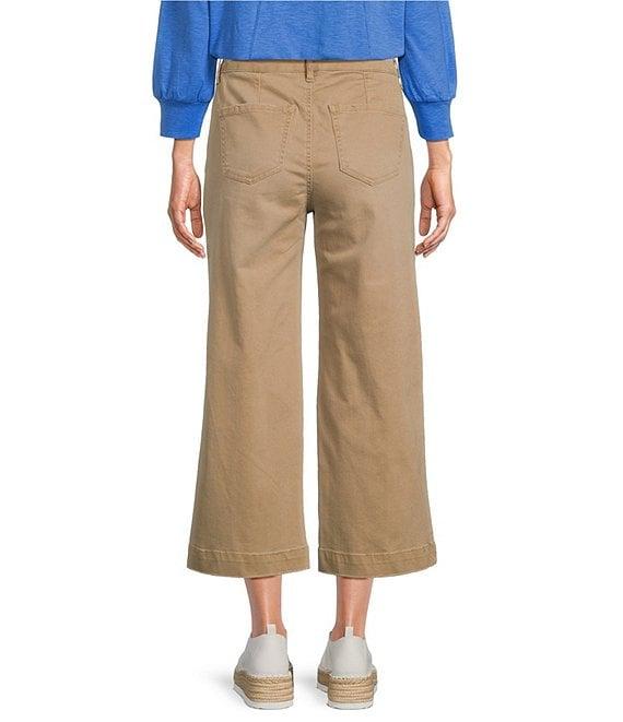 Westbound High Rise Patch Pocket Cropped Wide Leg Pull-On Pants Product Image