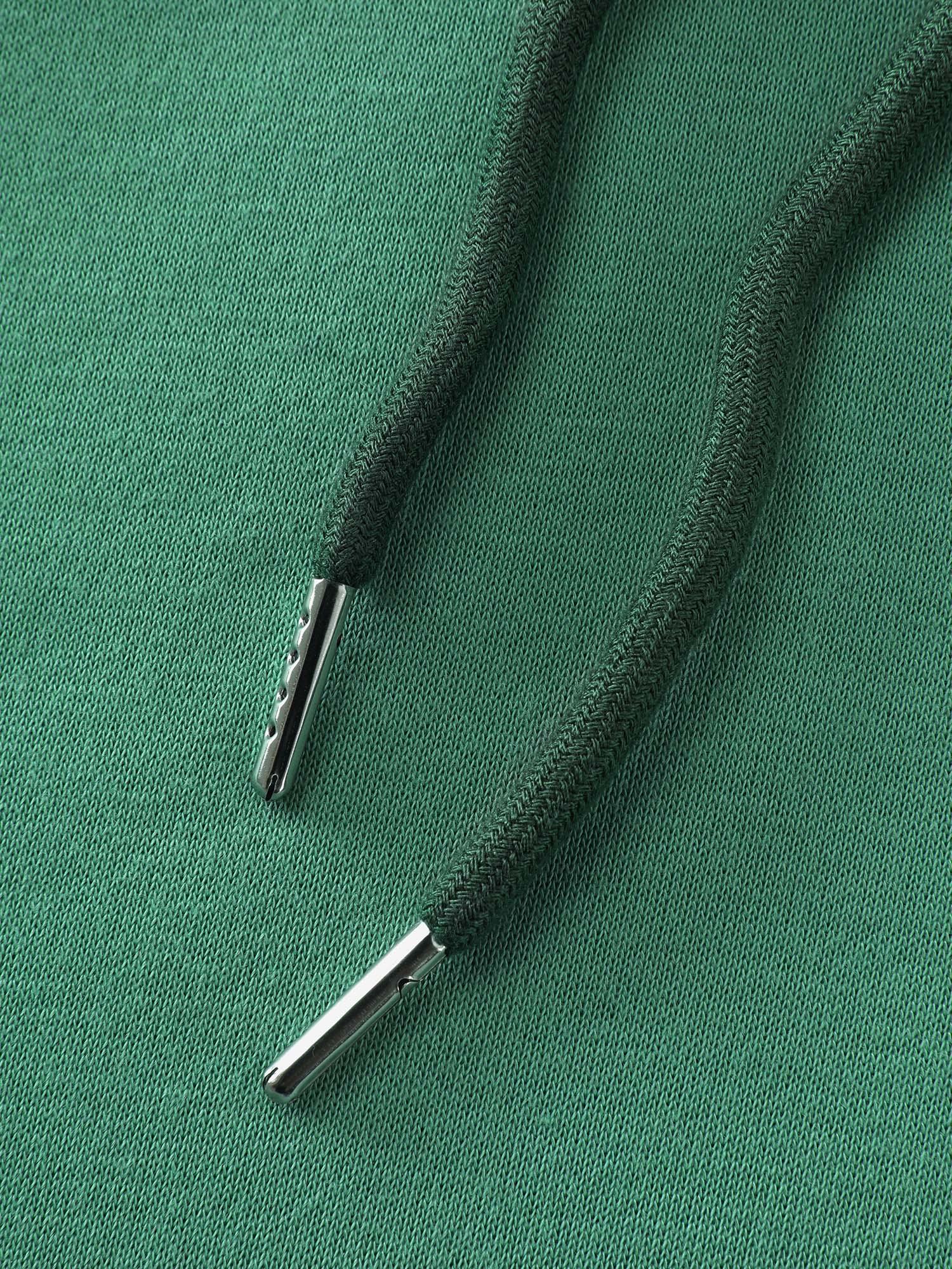 Patchwork Striped Drawstring Hoodie Female Product Image