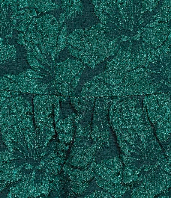 Sugarlips Arielle Jacquard V Neck Short Puff Sleeve Tiered Maxi Dress Product Image