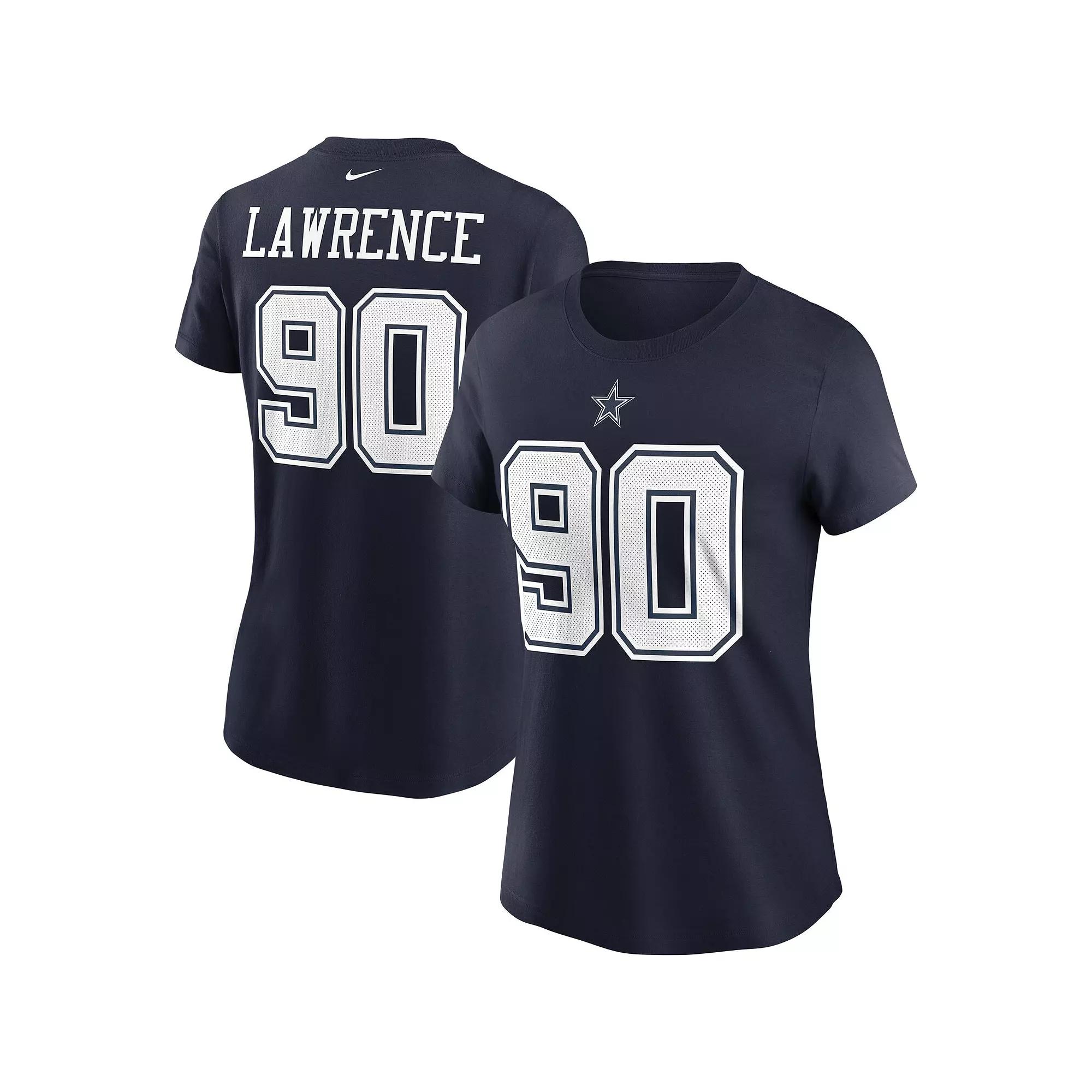 Women's Nike Demarcus Lawrence Navy Dallas Cowboys Name & Number T-Shirt, Size: Small, Blue Product Image
