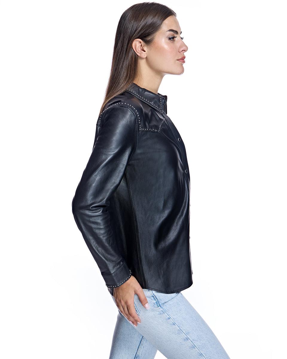 Leather Shirt Jacket Product Image