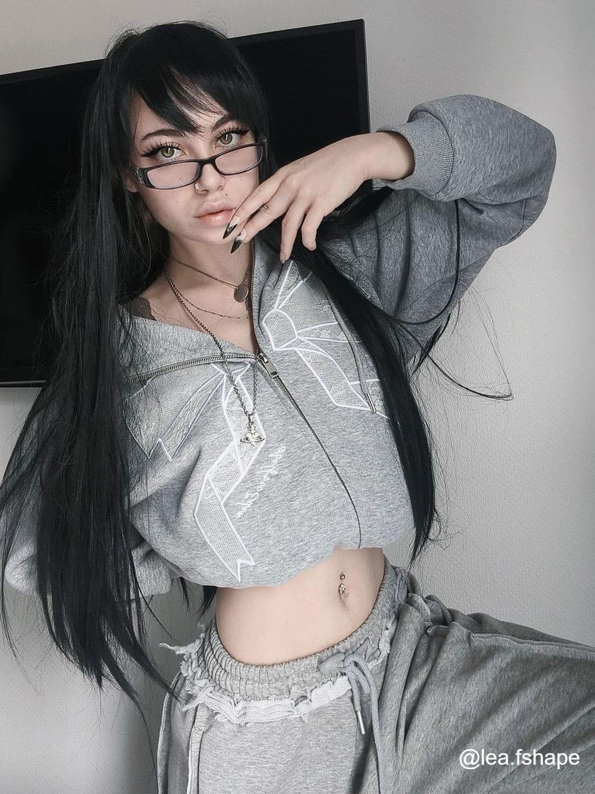 Aelfric Eden Lace Bow Zip Up Hoodie Product Image