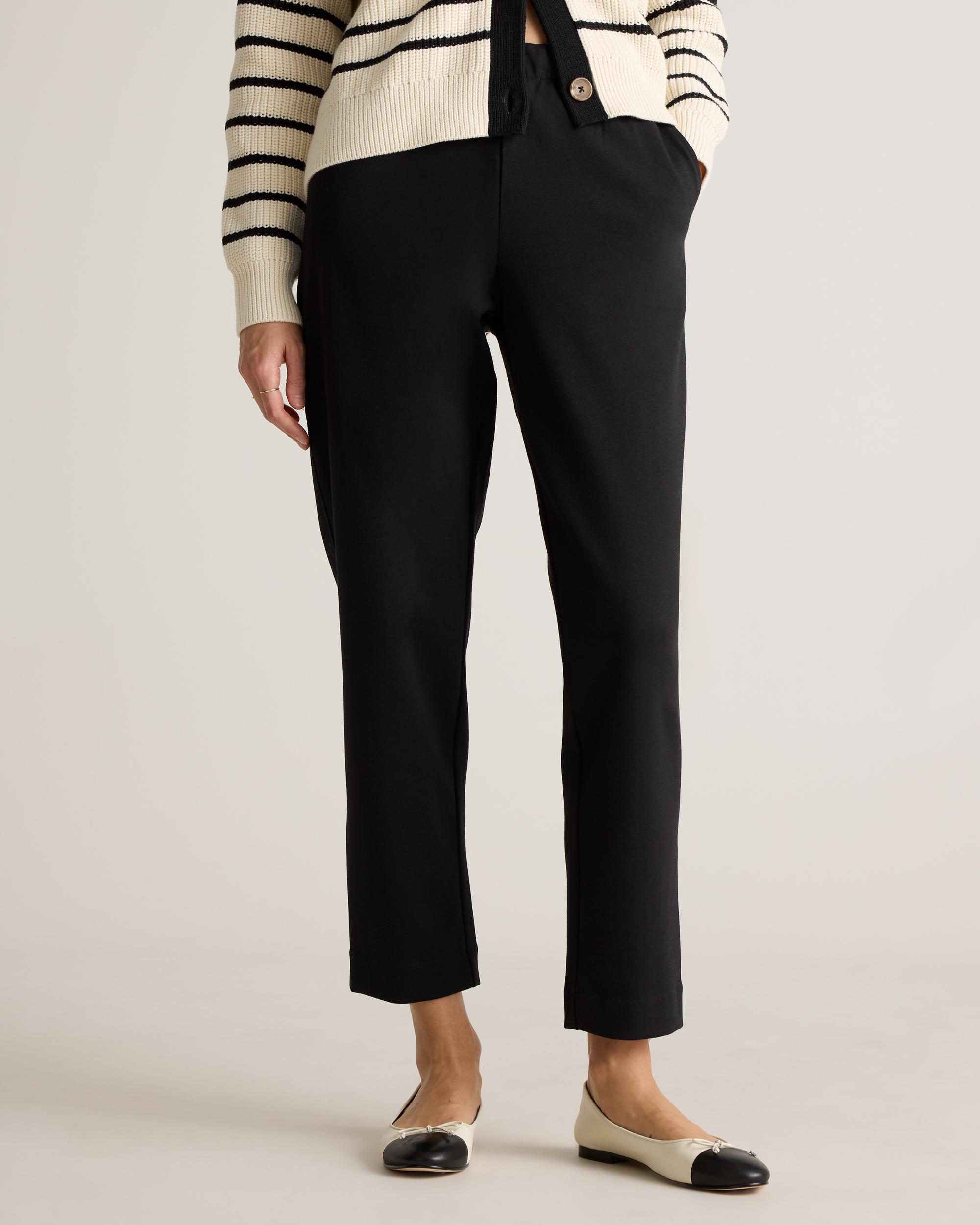 Quince | Women's Double Knit Straight Pants Organic Cotton Product Image