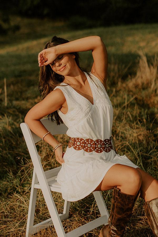 Boardwalk Brunch Babydoll Mini Dress In White Product Image