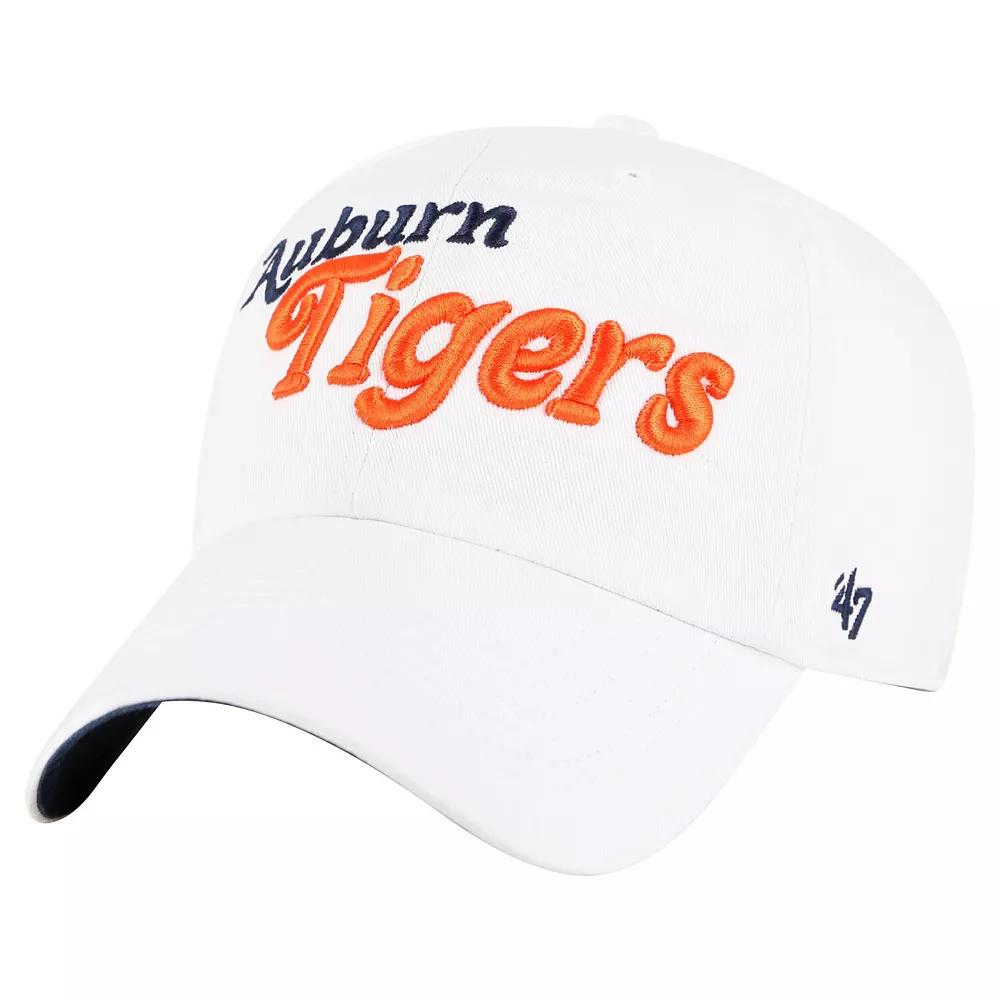 Women's '47 White Auburn Tigers Pensacola Clean Up Adjustable Hat Product Image