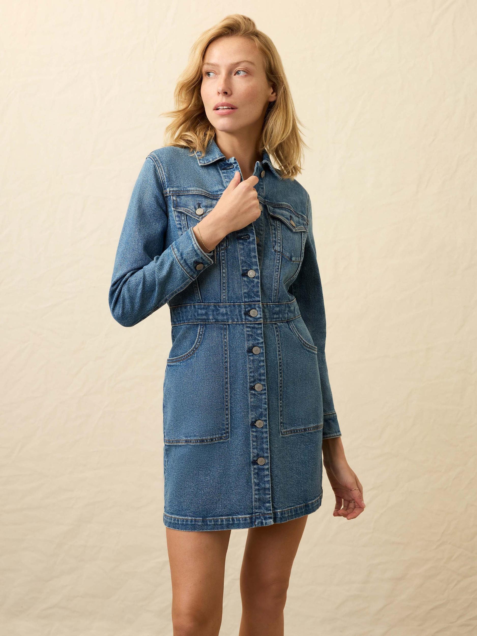 Michelle Denim Dress - Sea Bright Wash Female Product Image