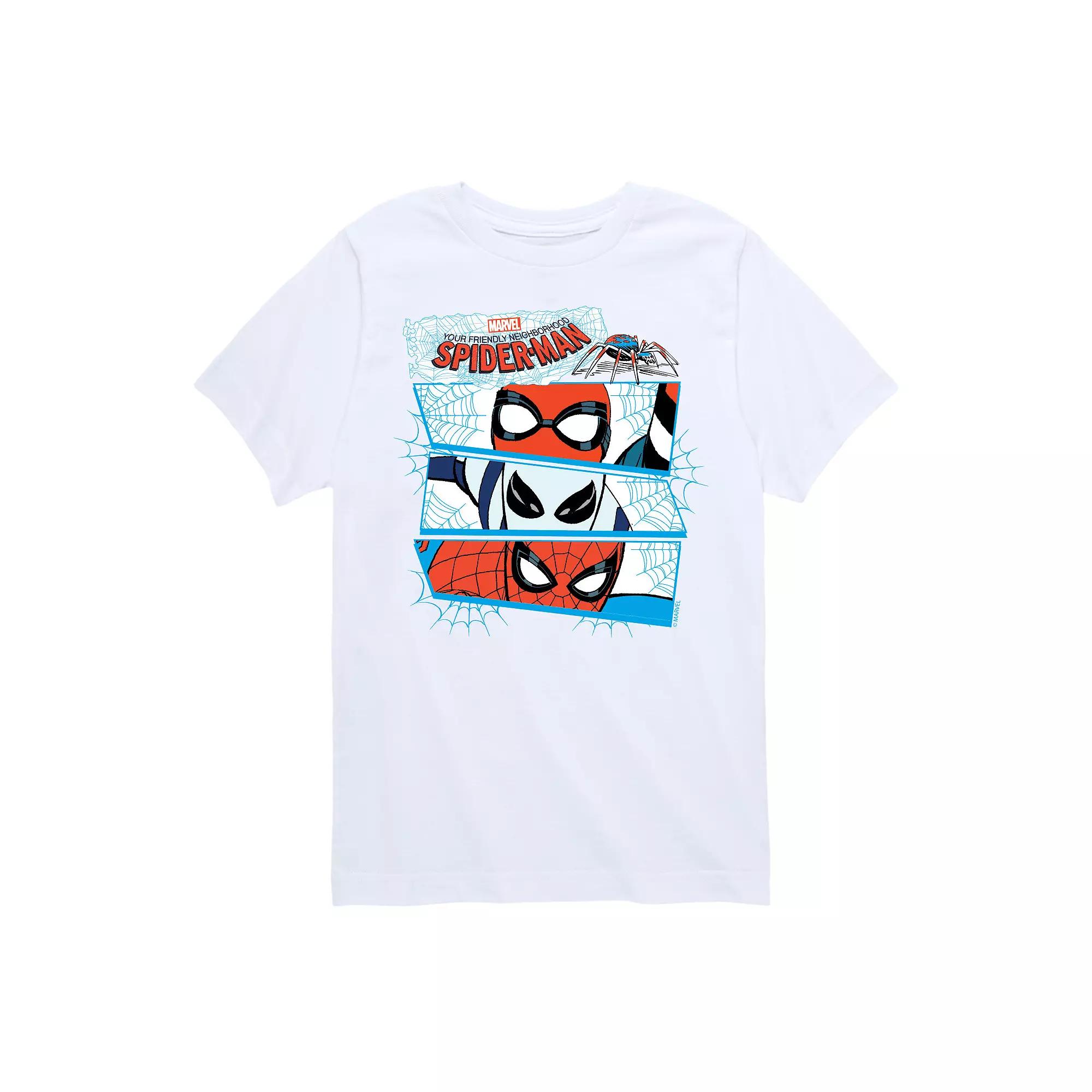 Boys 8-20 Your Friendly Neighborhood Spider-Man Character Panels Graphic Tee, Boy's,  Product Image