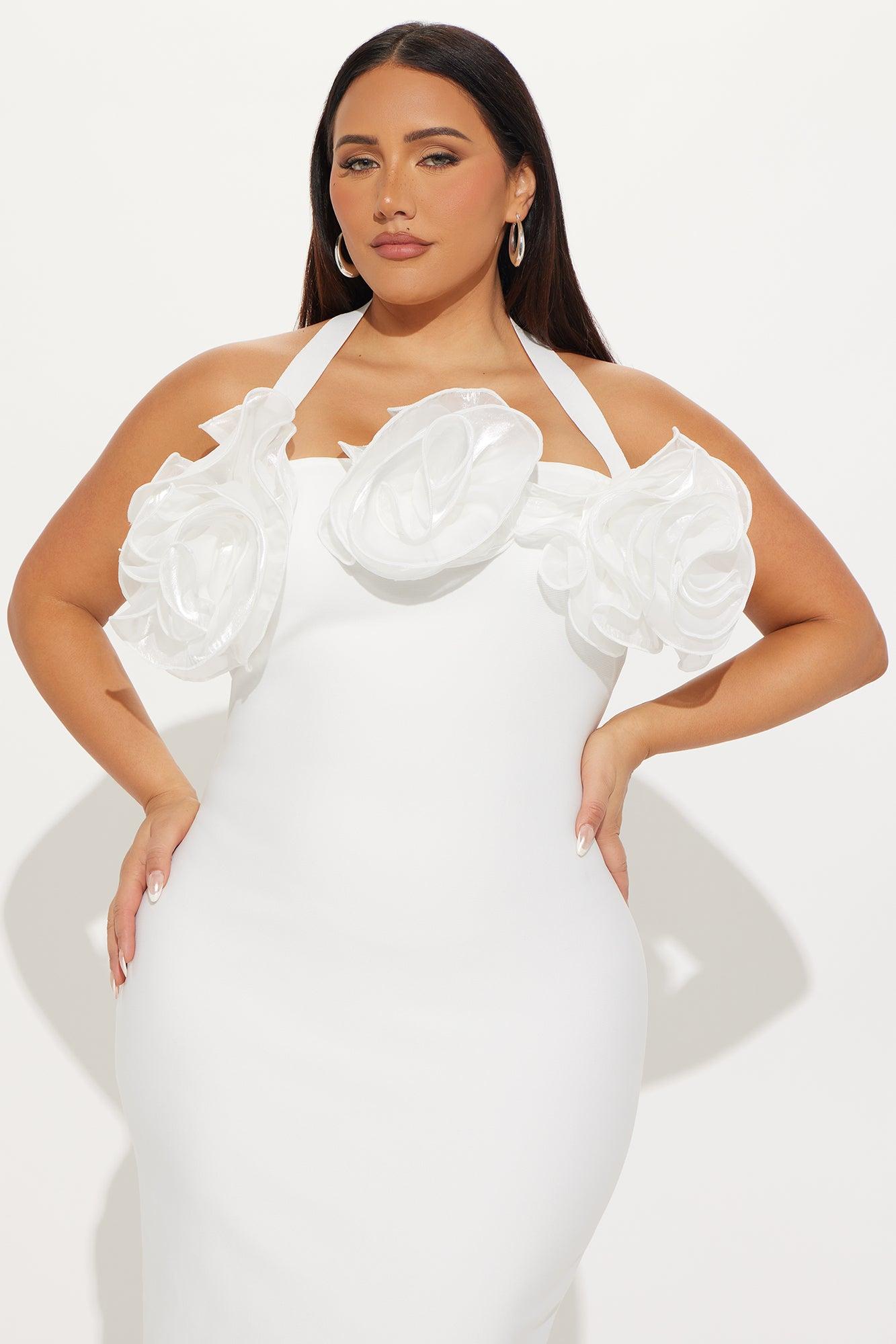 Ivonne Bandage Midi Dress - White Product Image