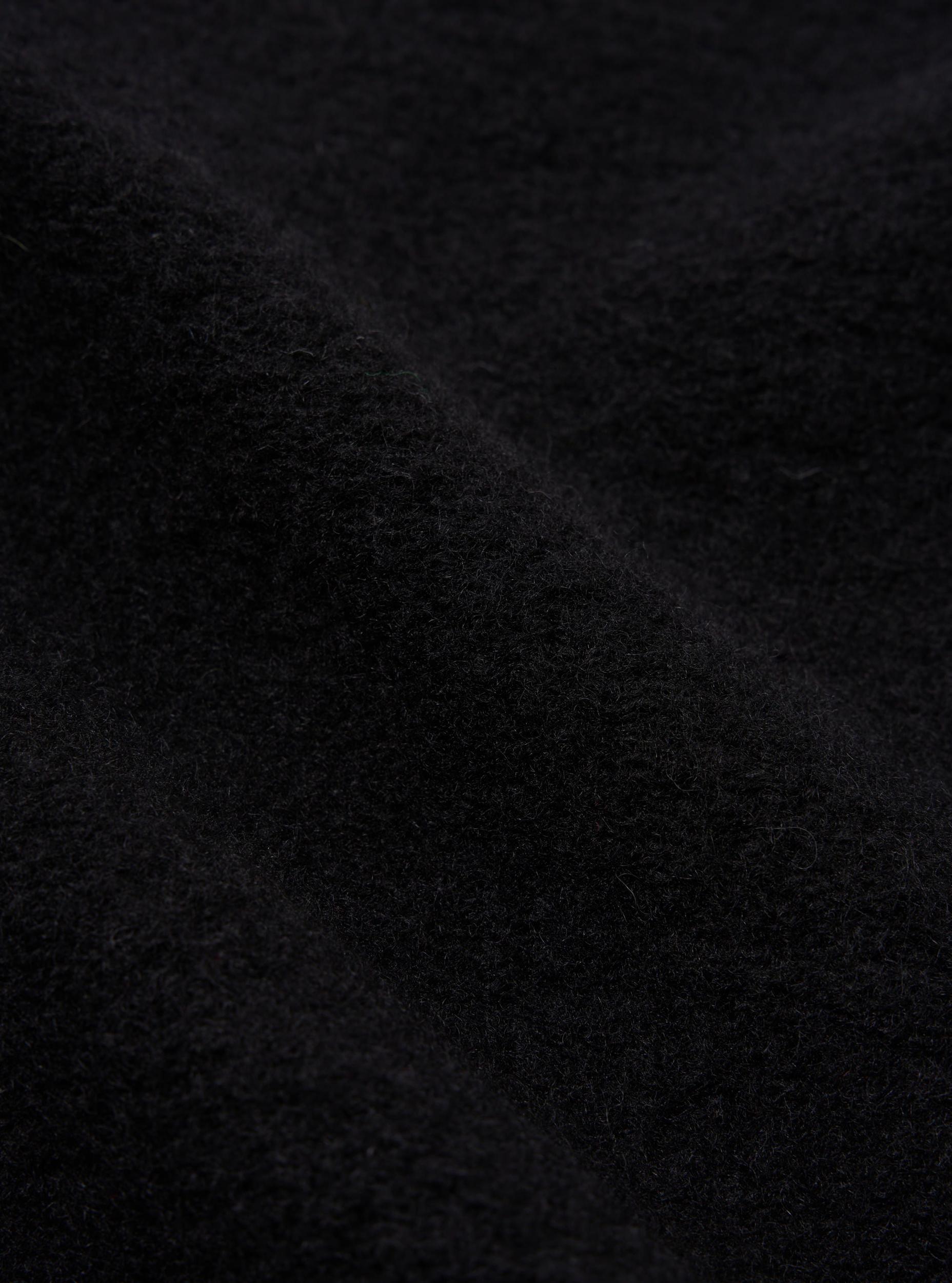 Universal Works Zip Bomber in Black Wool Fleece Product Image