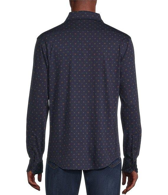 Cremieux Blue Label Down East Collection Printed Coatfront Knit Shirt Product Image