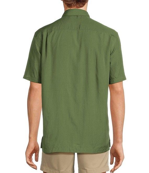 Roundtree & Yorke Short Sleeve Ribstop Solid Sport Shirt Product Image