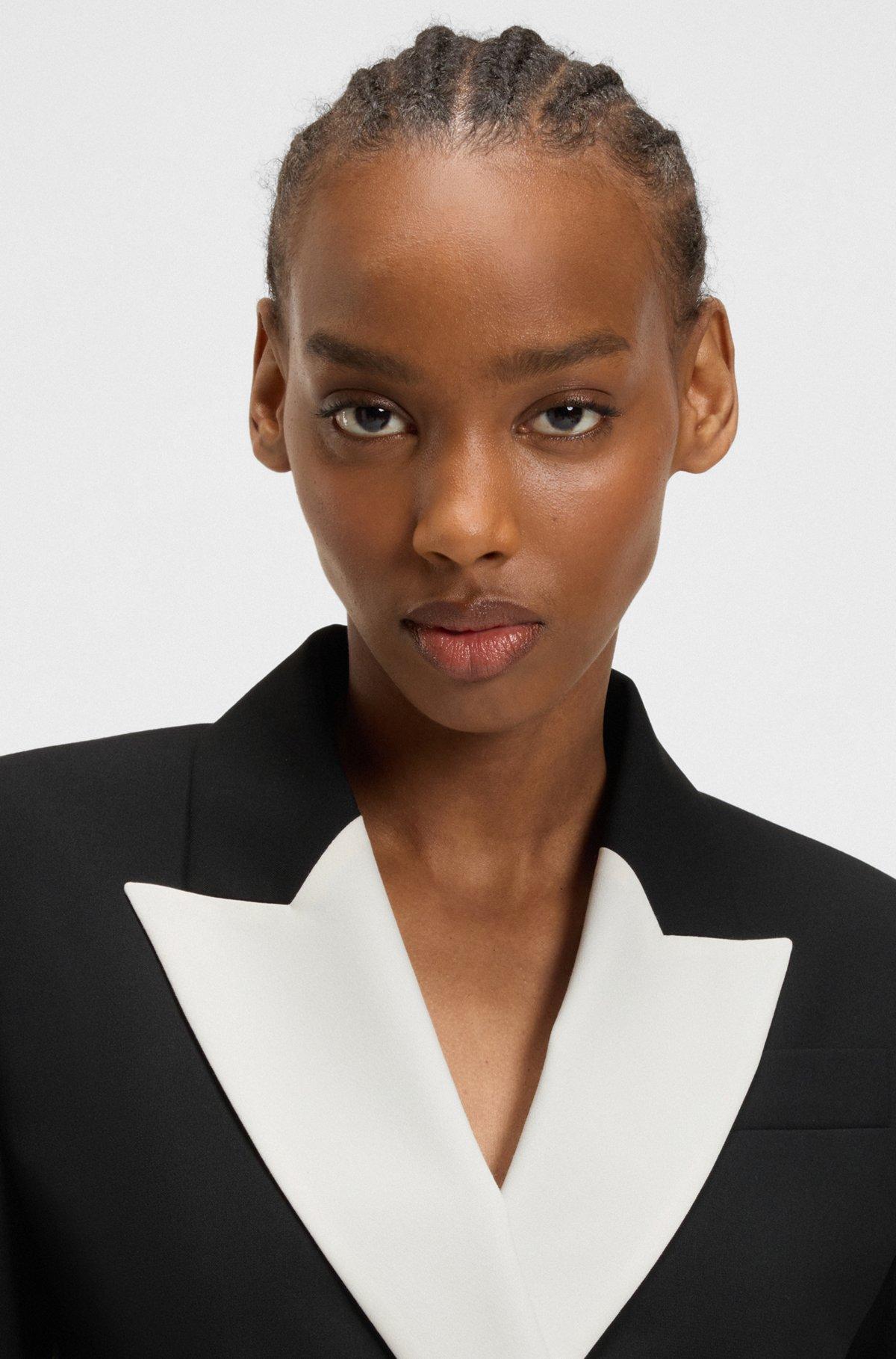 Regular-fit blazer with contrast lapels Product Image