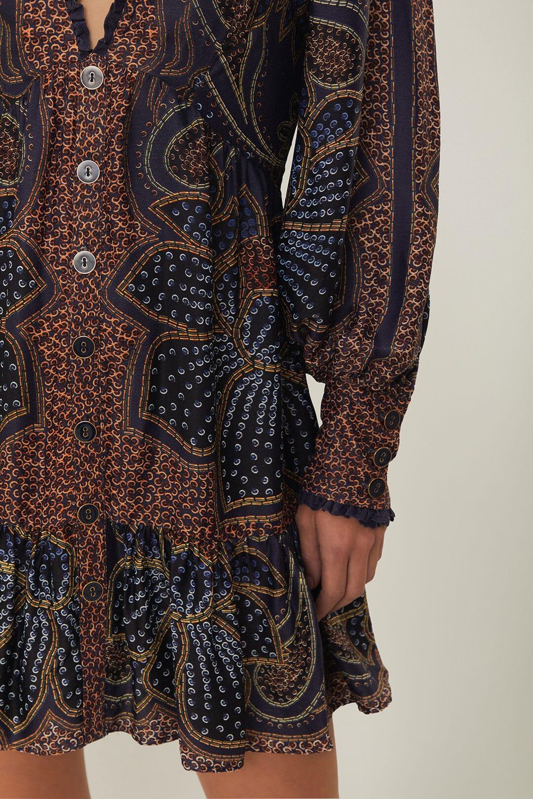 Blue Floral Glam LENZING™ ECOVERO™ Mini Dress Product Image