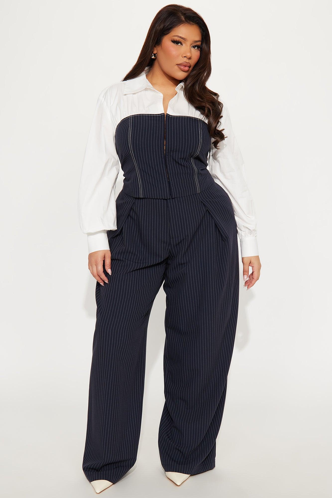 Corporate Vixen Pant Set - Navy/combo Product Image