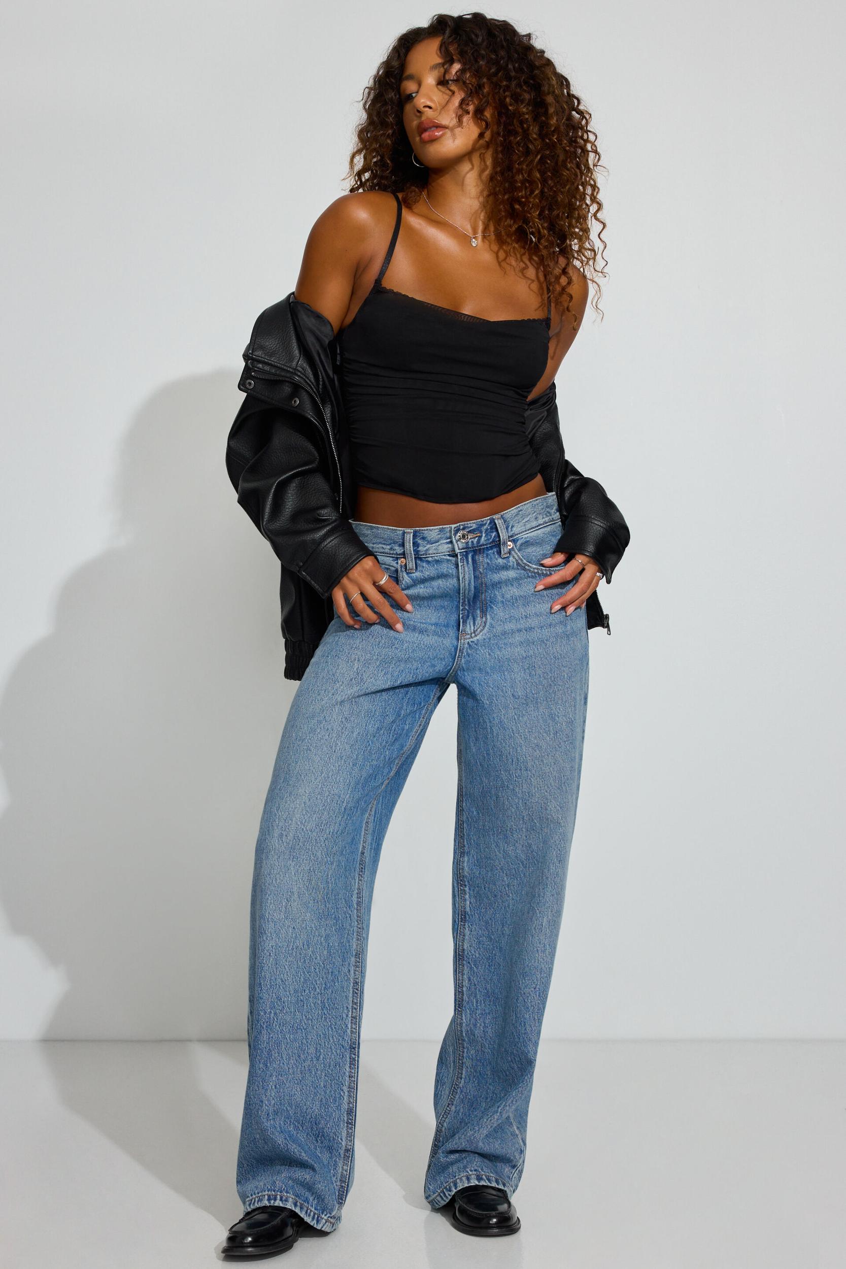 Asymmetric Mesh Long Sleeve Top Product Image