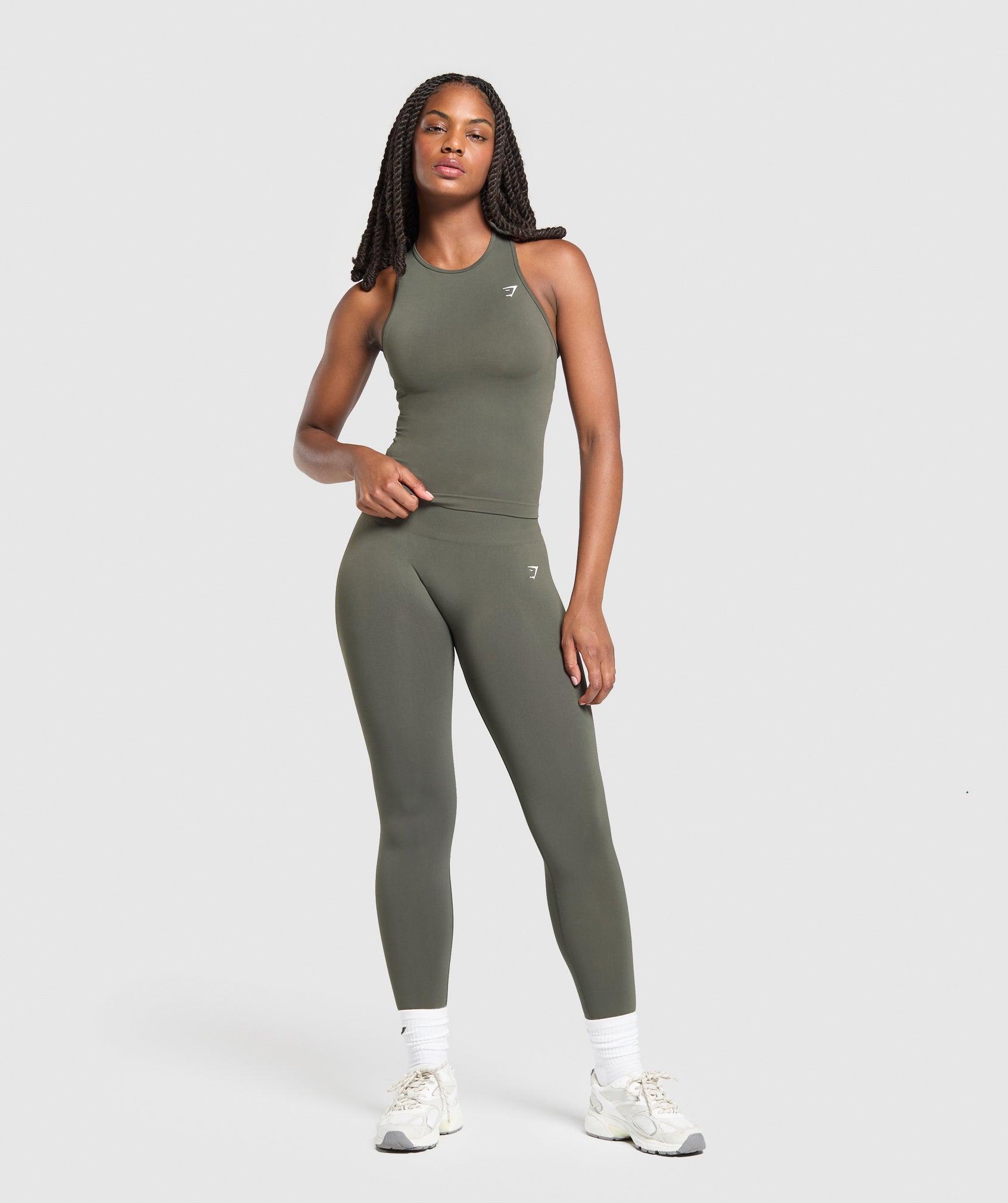 Gymshark Everyday Seamless Tight Fit Tank - Strength Green Female Product Image