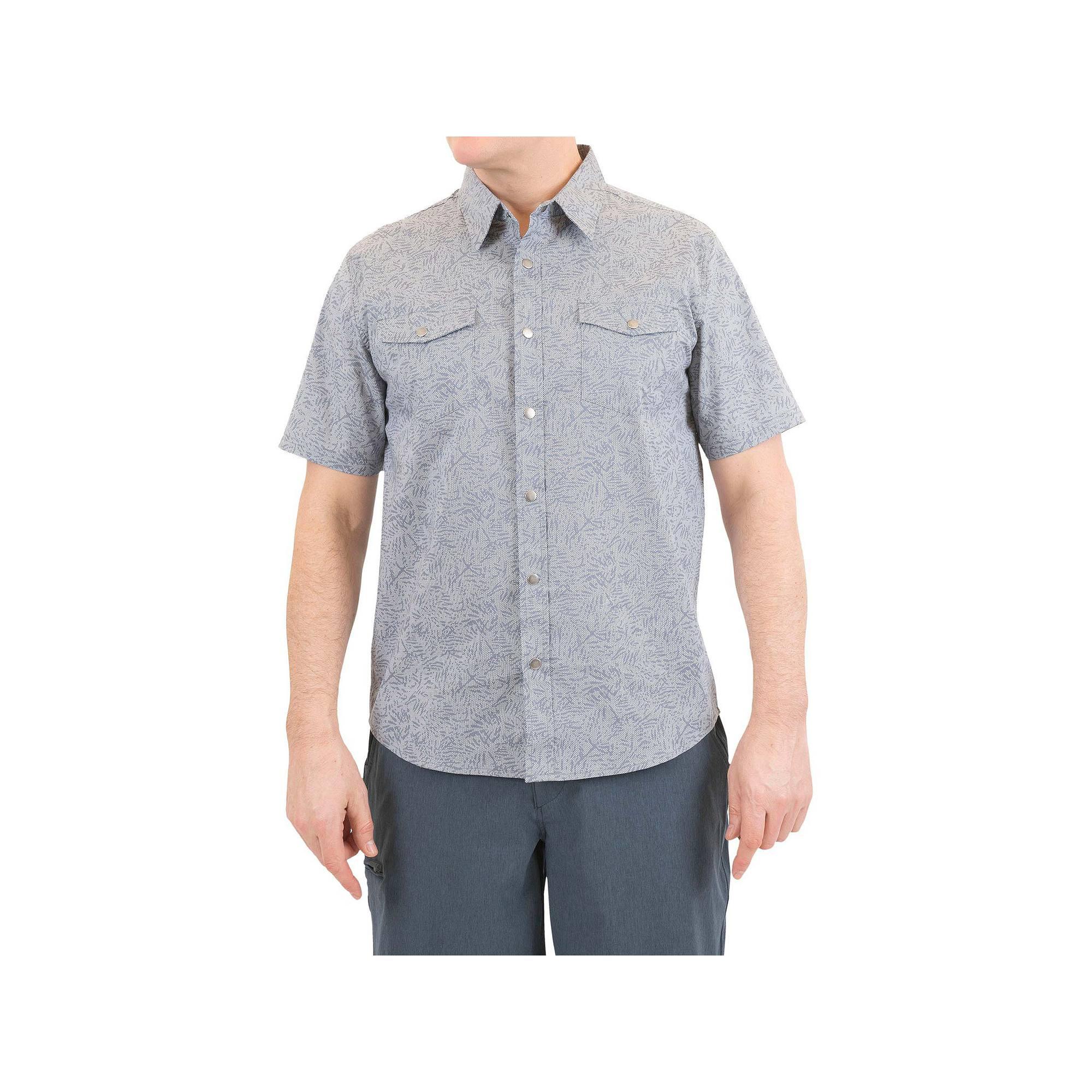 Men's Mountain and Isles Regular-Fit Chambray Floral Snap-Front Shirt,  Product Image