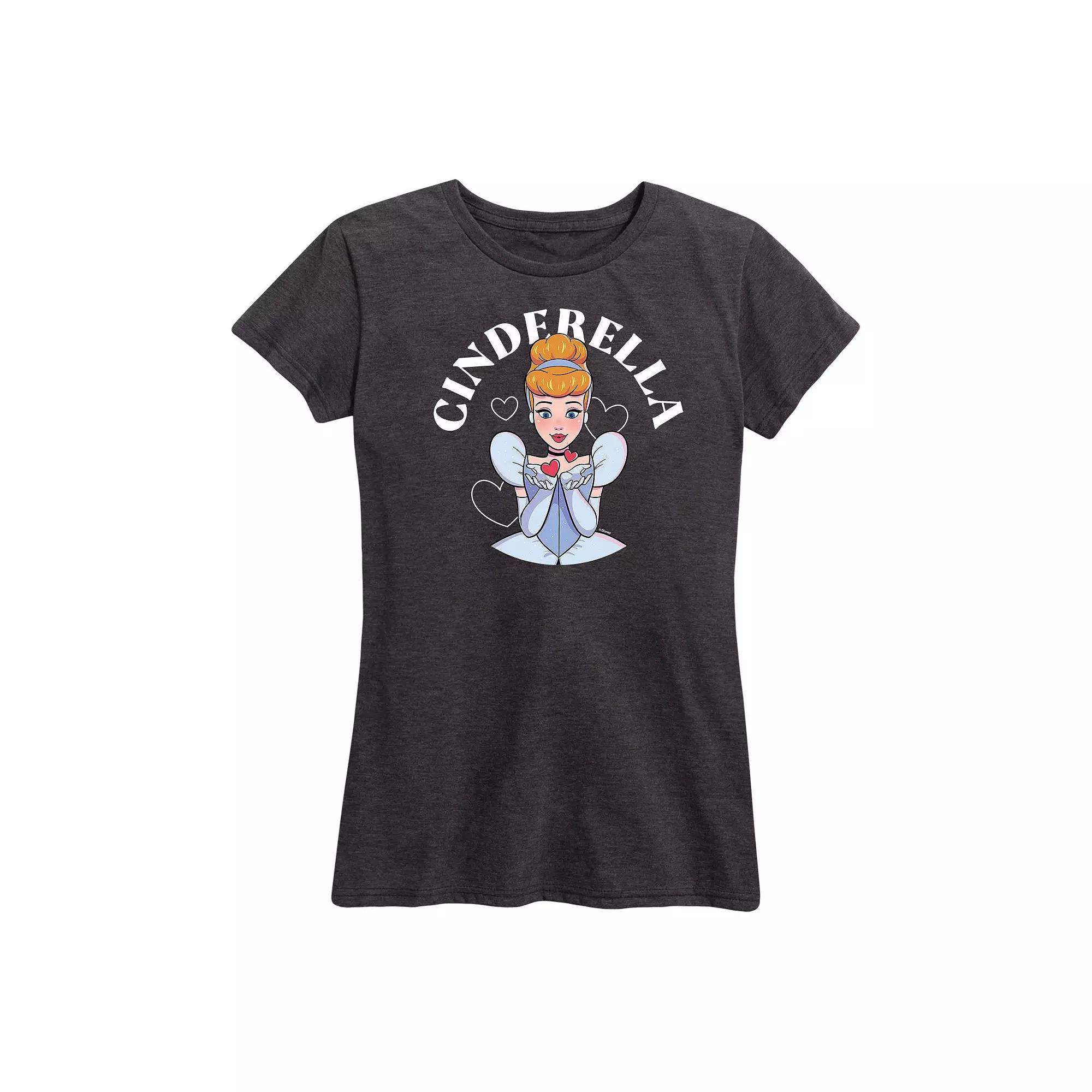 Disney Princess Cinderella Women's Kiss Graphic Tee, Girl's,  Product Image