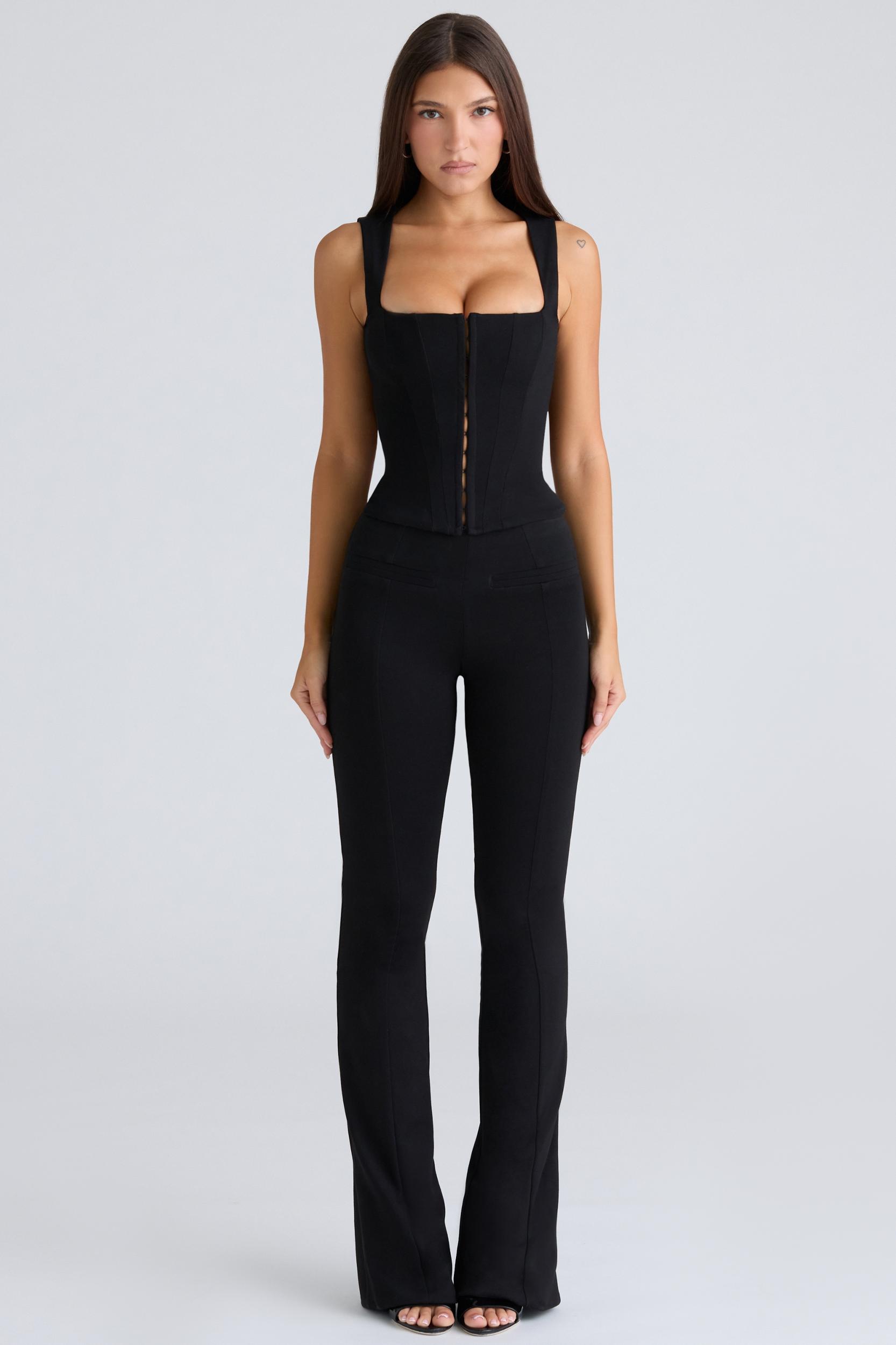 The Balconette  black fitted corset top Product Image