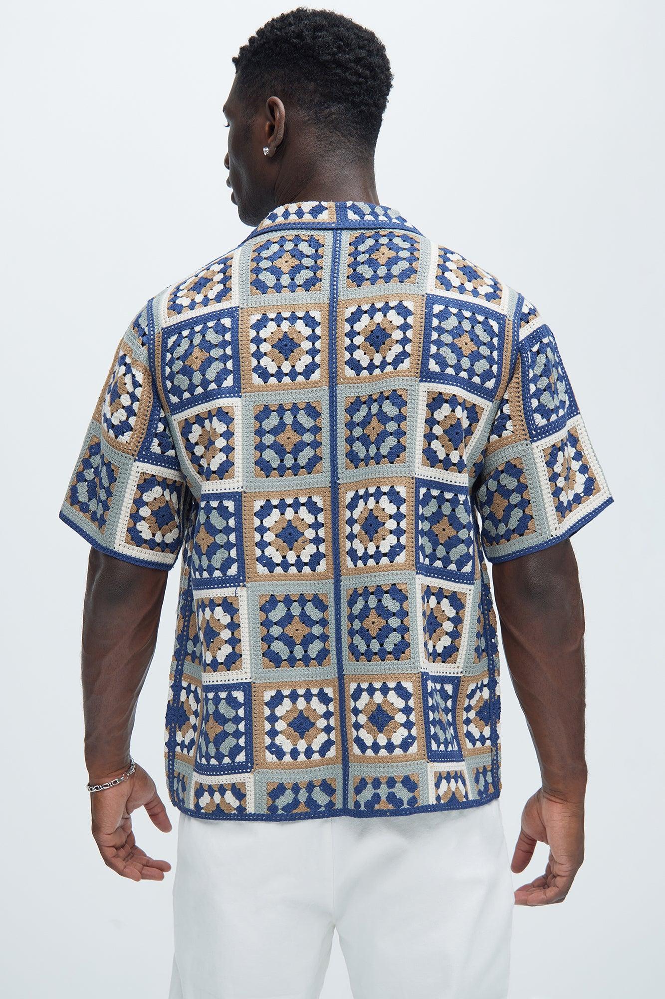 Nolan Textured Shirt - Tan/Multi Product Image