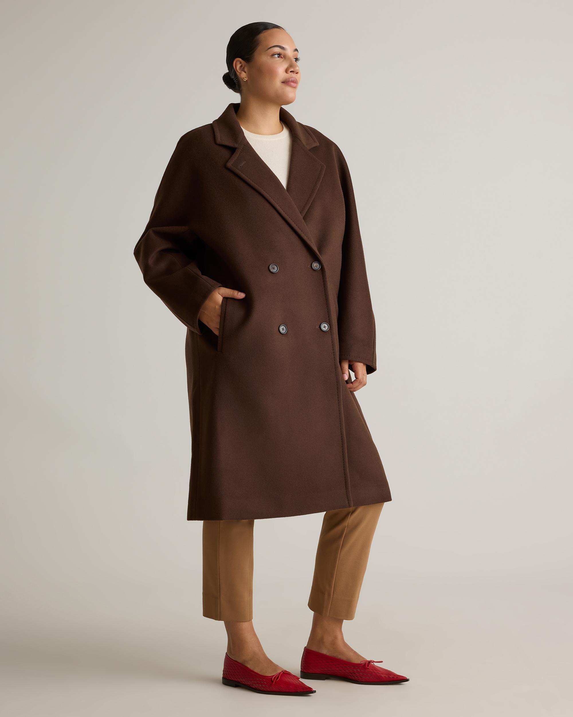 Quince | Women's Italian Wool Double-Breasted Slouch Coat Product Image