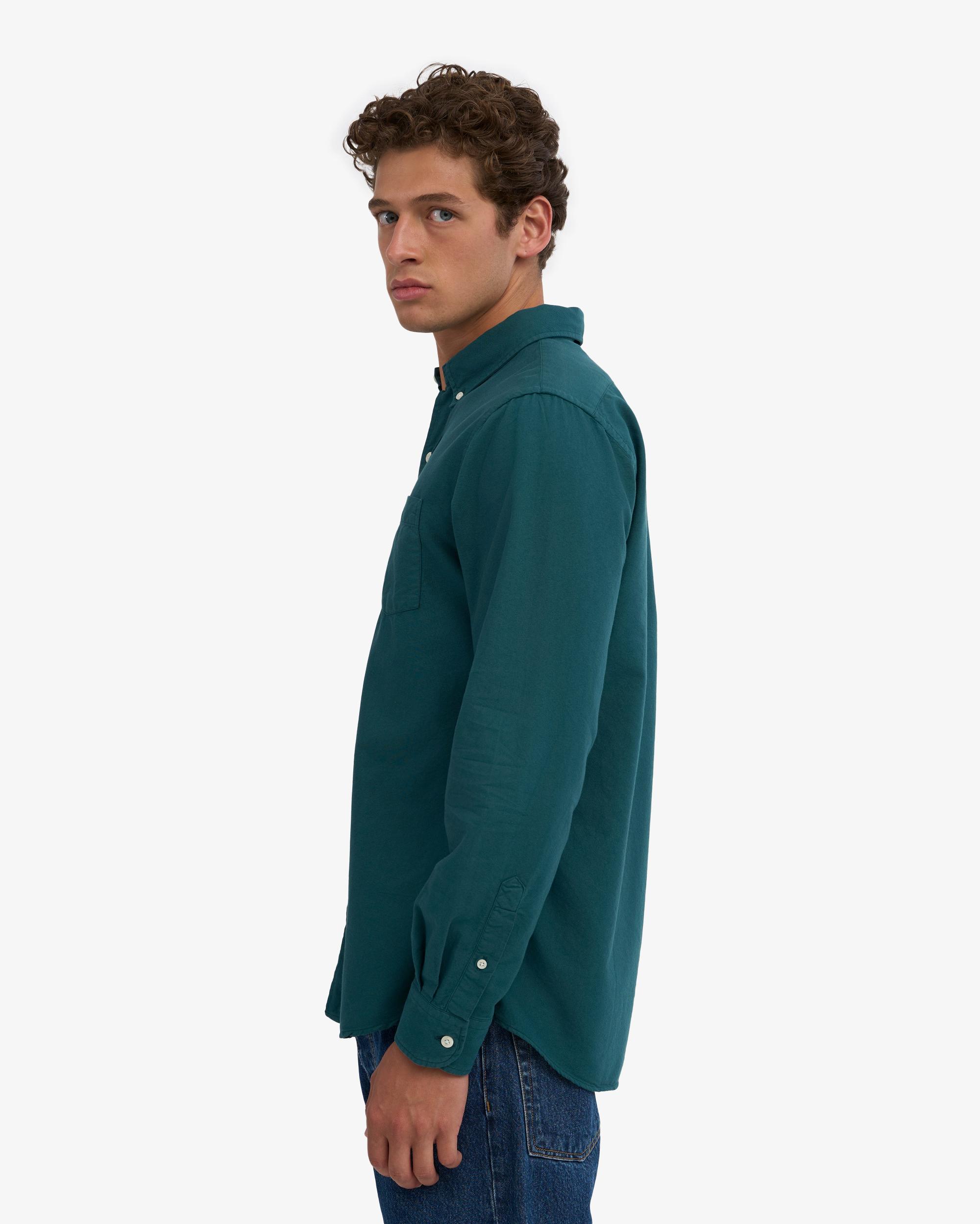 Organic Button Down Shirt - Ocean Green Product Image