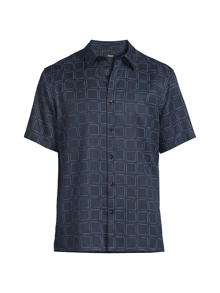 Men's Irving Grid Lyocell Sport Shirt Product Image