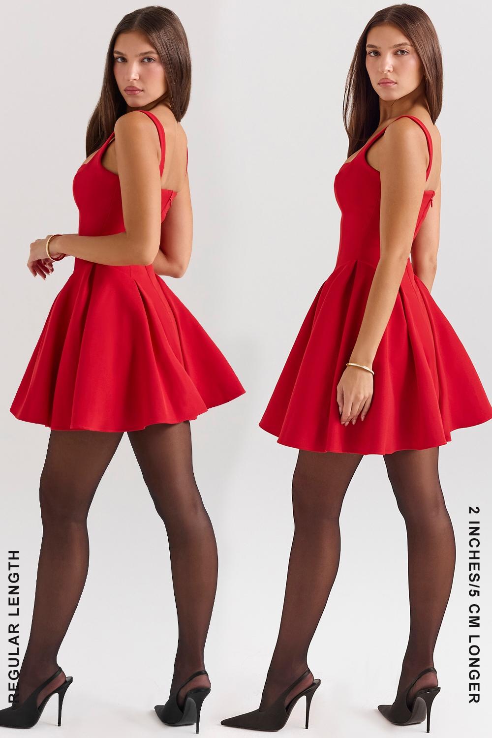 Bunny  holly red crepe mini dress Product Image