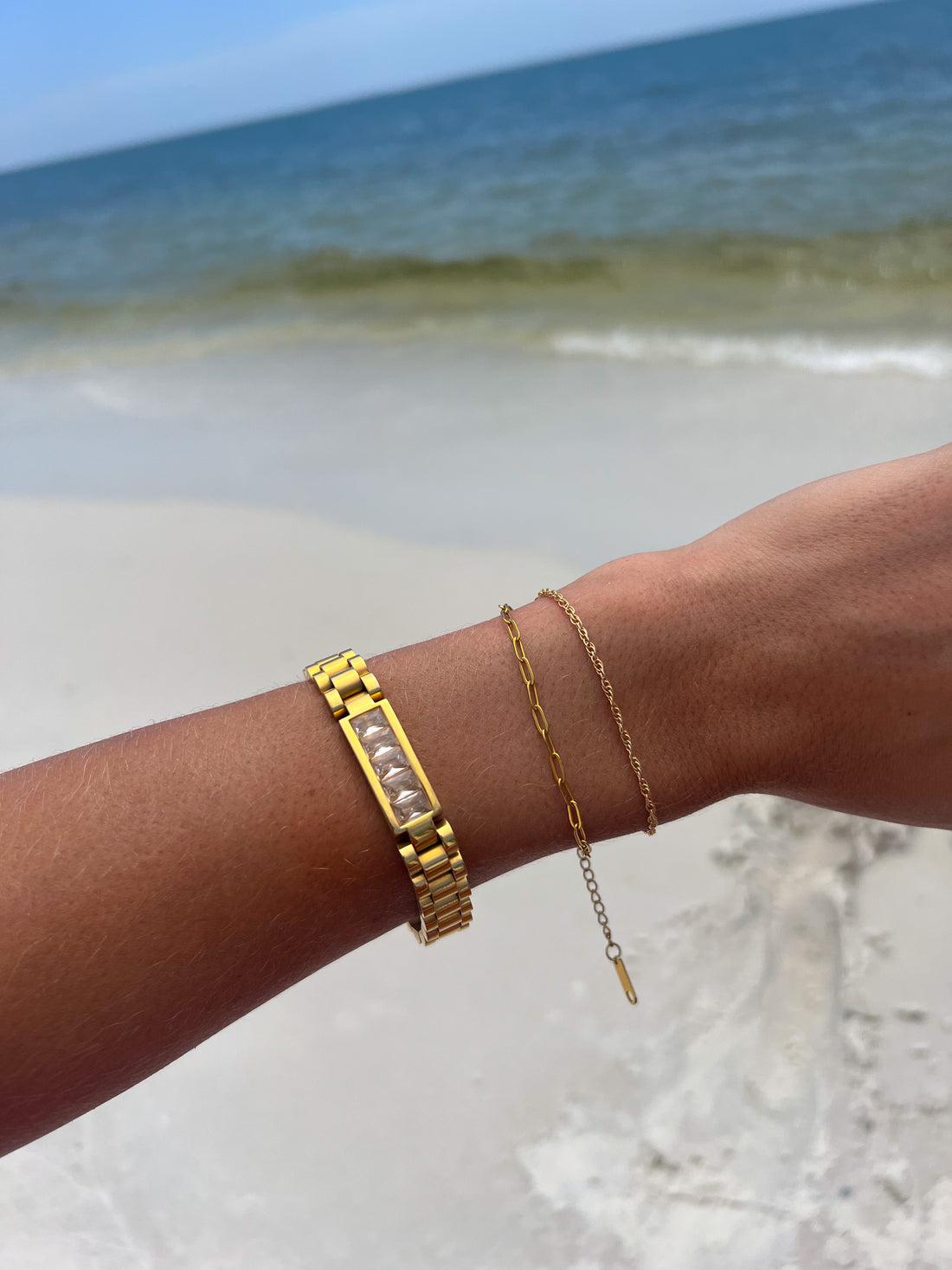 Chansutt Pearls Bling Watchband Bracelet Product Image