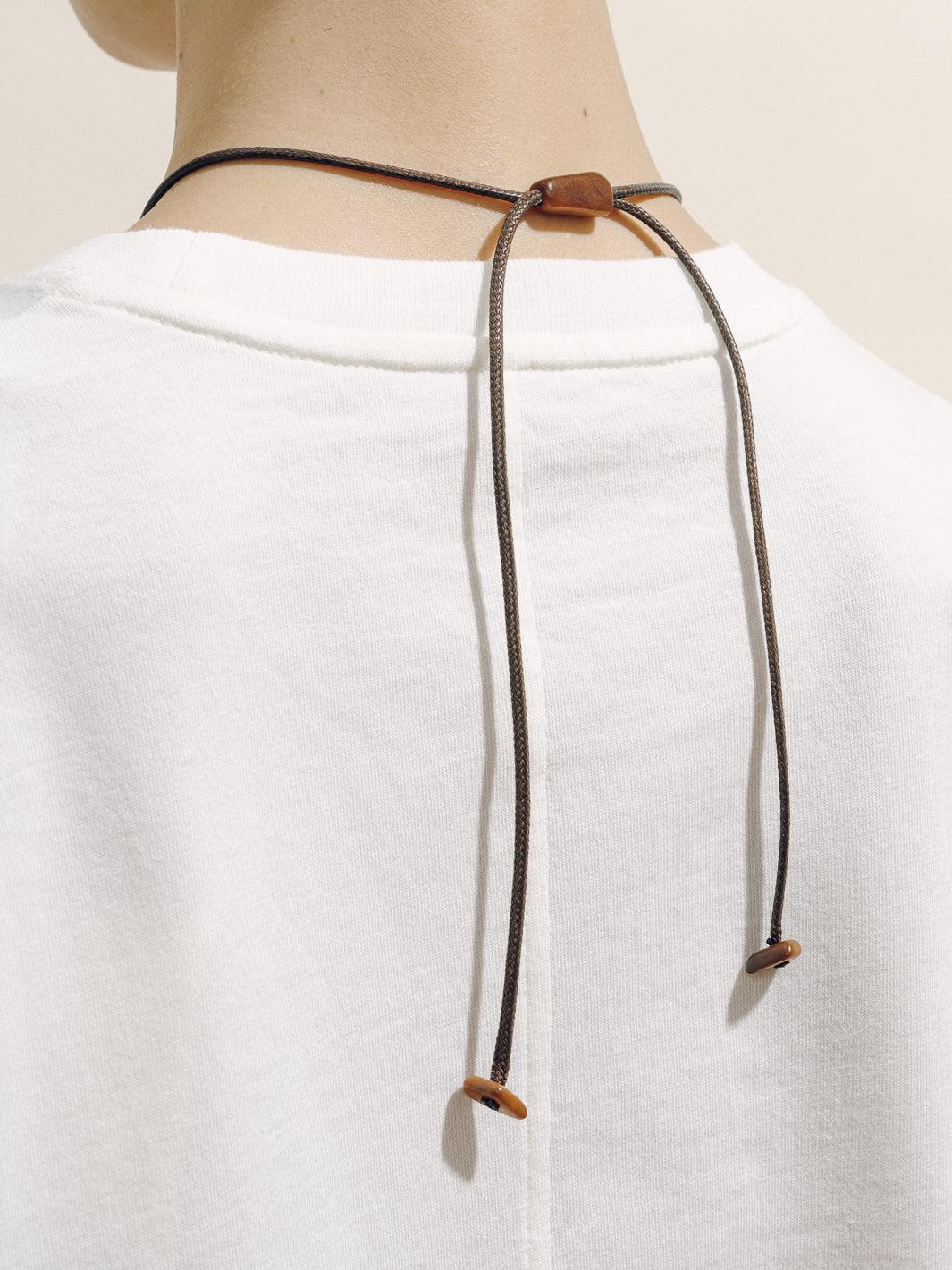 The Pendant Necklace in Black Product Image