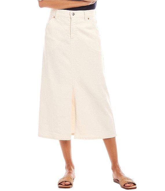 Karen Kane Stretch Denim Midi Skirt Product Image